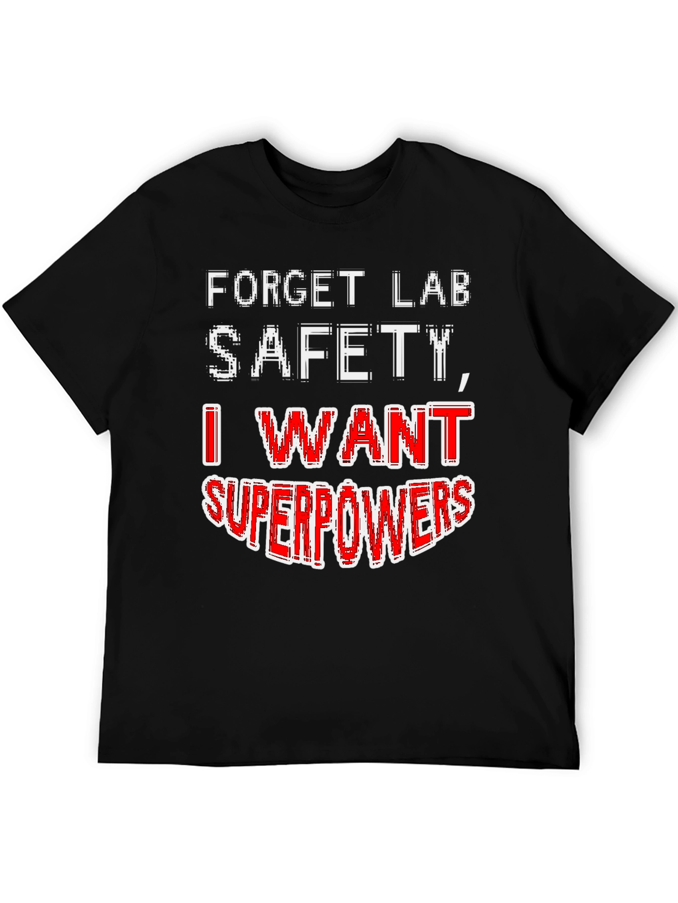 Black Forget Lab Safety Superpowers T-Shirt view 5