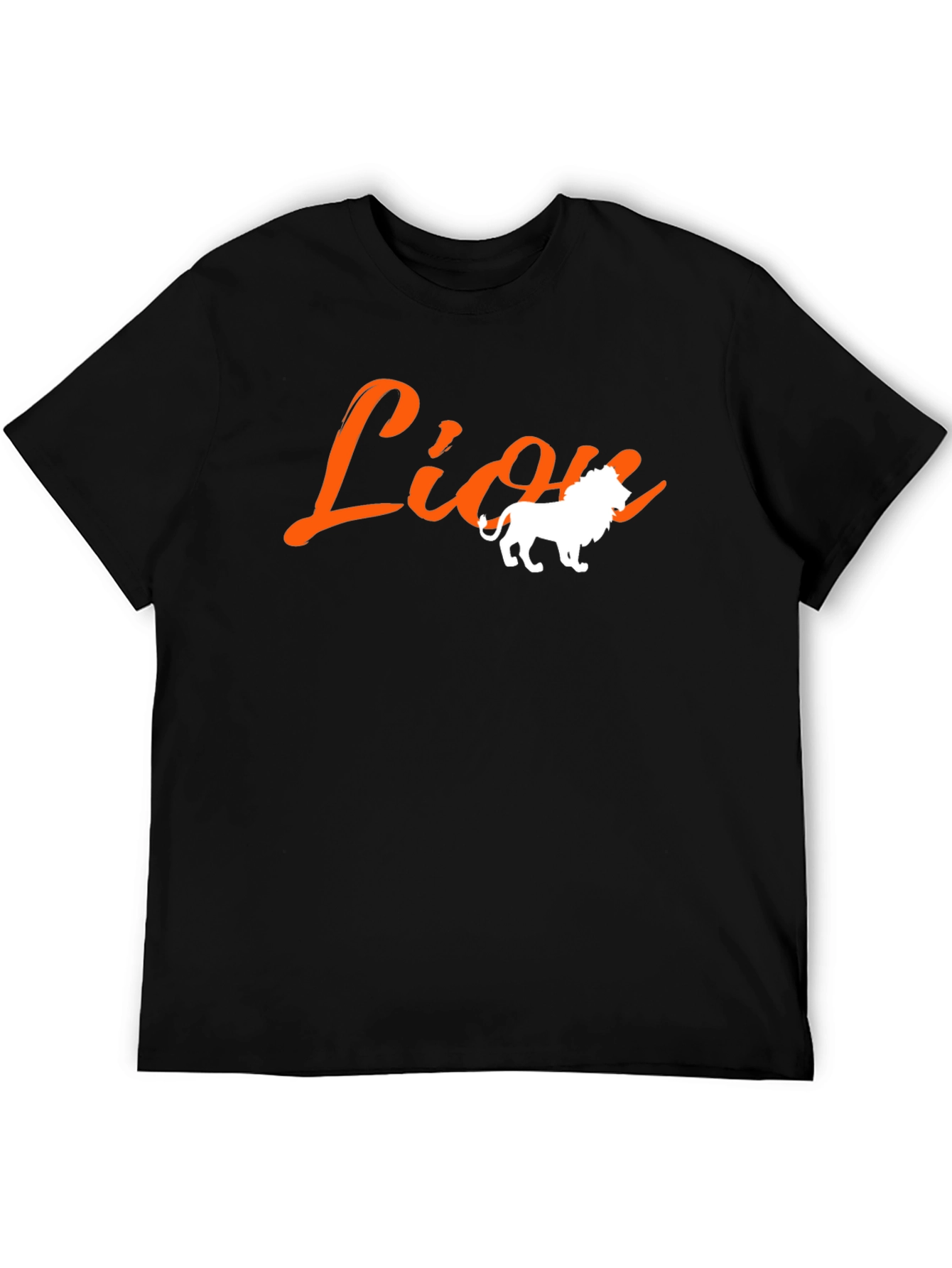 Black Lion Graphic T-Shirt - Bold Black Tee view 5