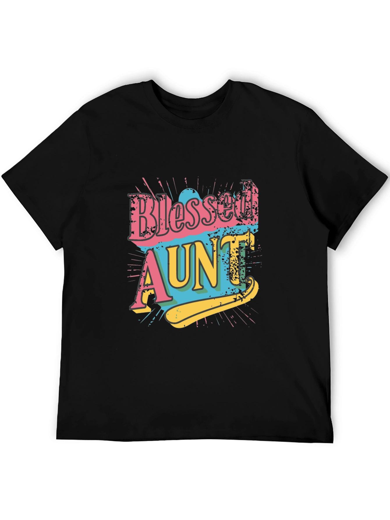 Black Blessed Aunt Graphic Tee - Trendy Family Apparel view 5