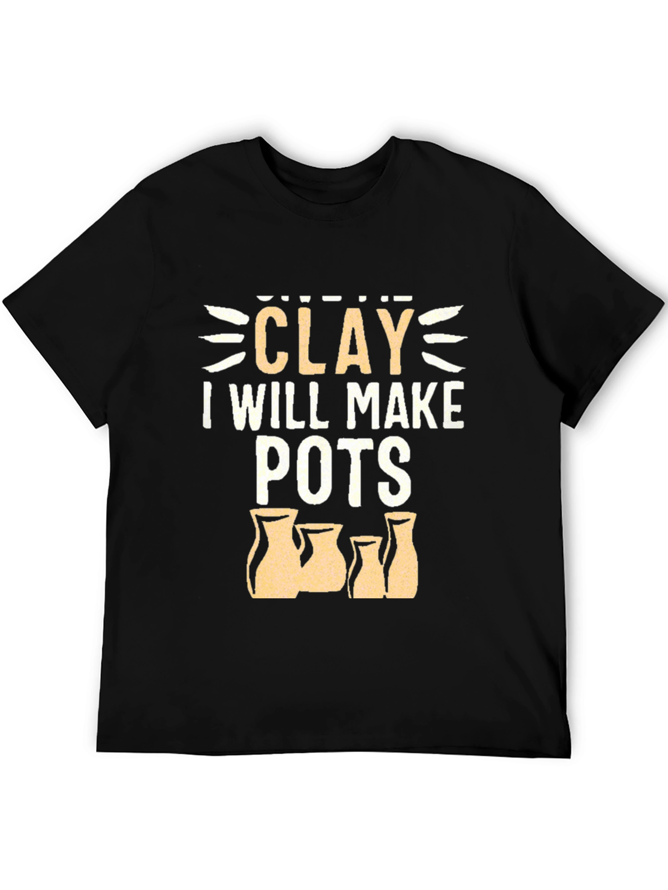 Black Potter's Clay Art Black T-Shirt view 5