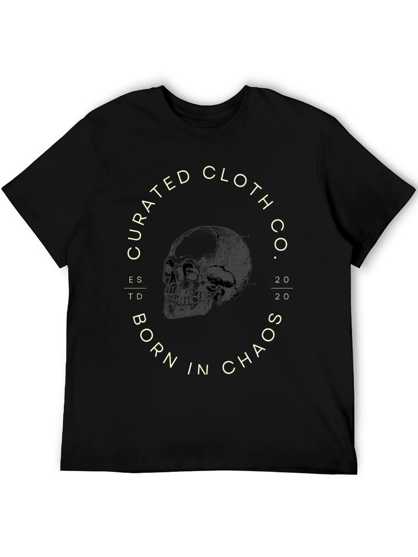 Black Curated Cloth Co. Skull Graphic Tee view 5