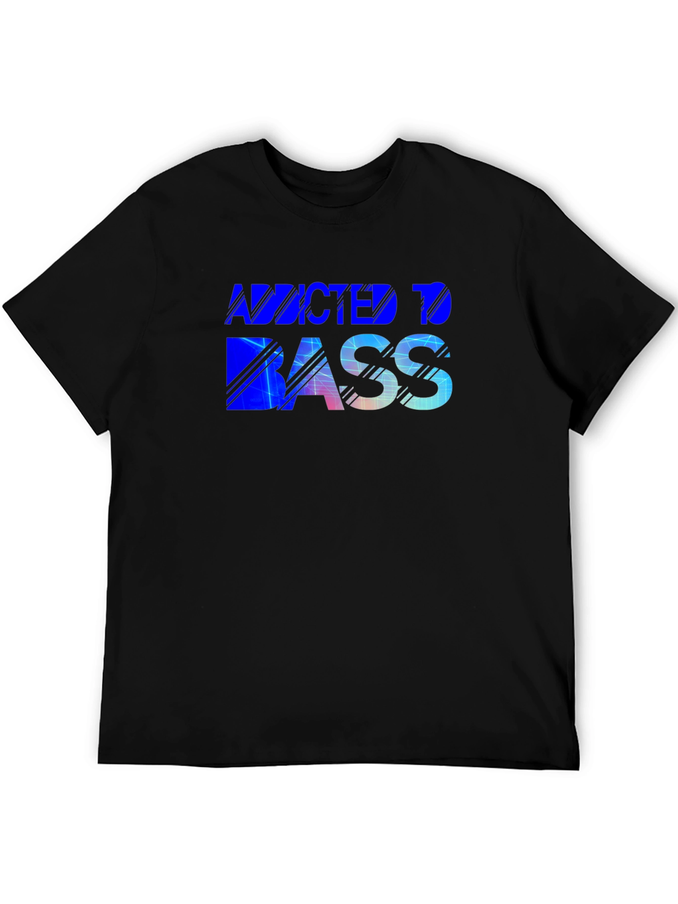 Black Addicted To Bass Graphic Tee view 5