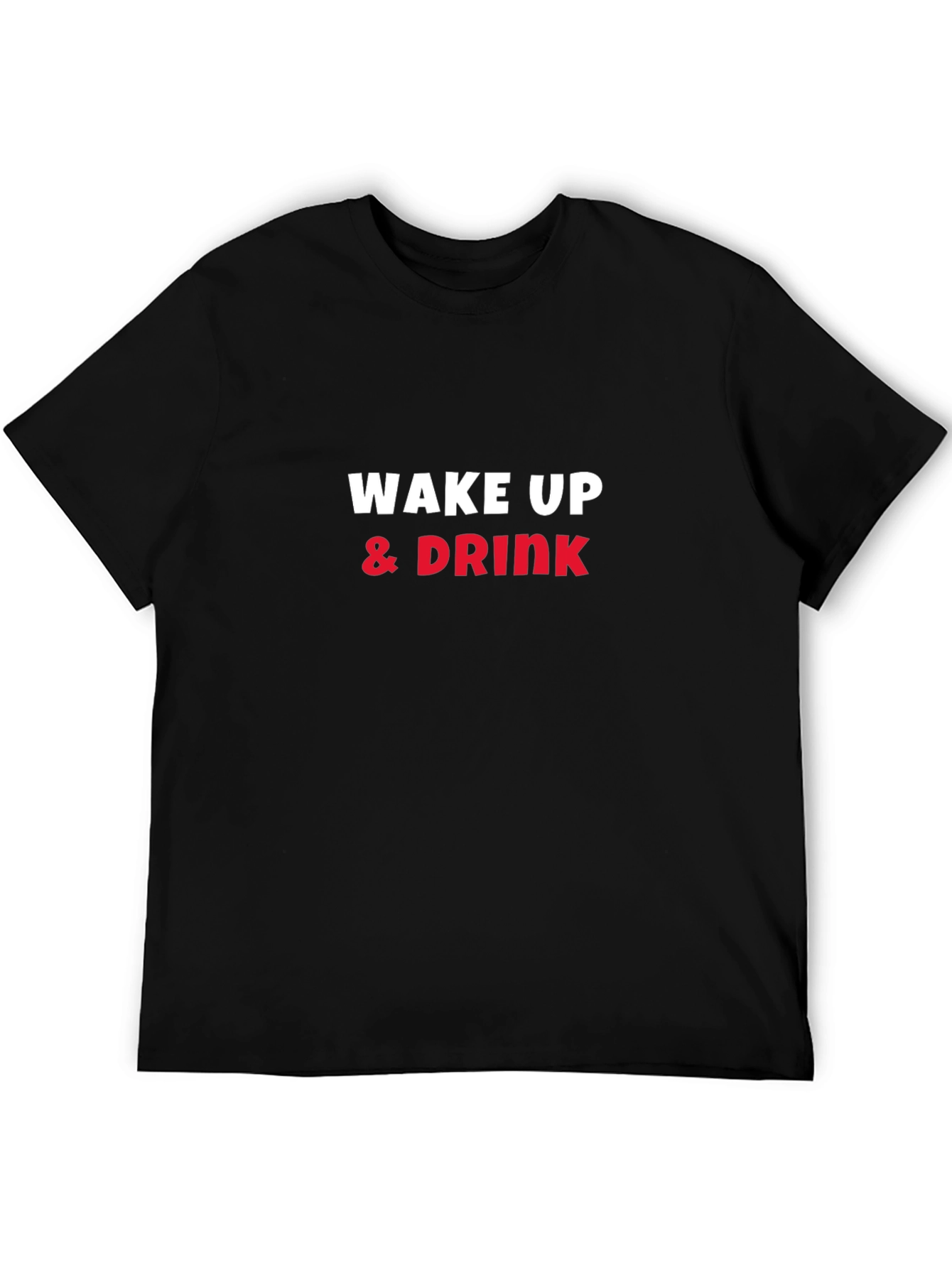 Black Wake Up & Drink Graphic Tee - Soft Cotton Blend view 5