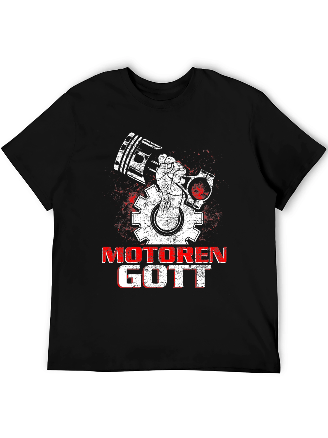 Black Motoren Gott Black T-Shirt - Engine Lover view 5