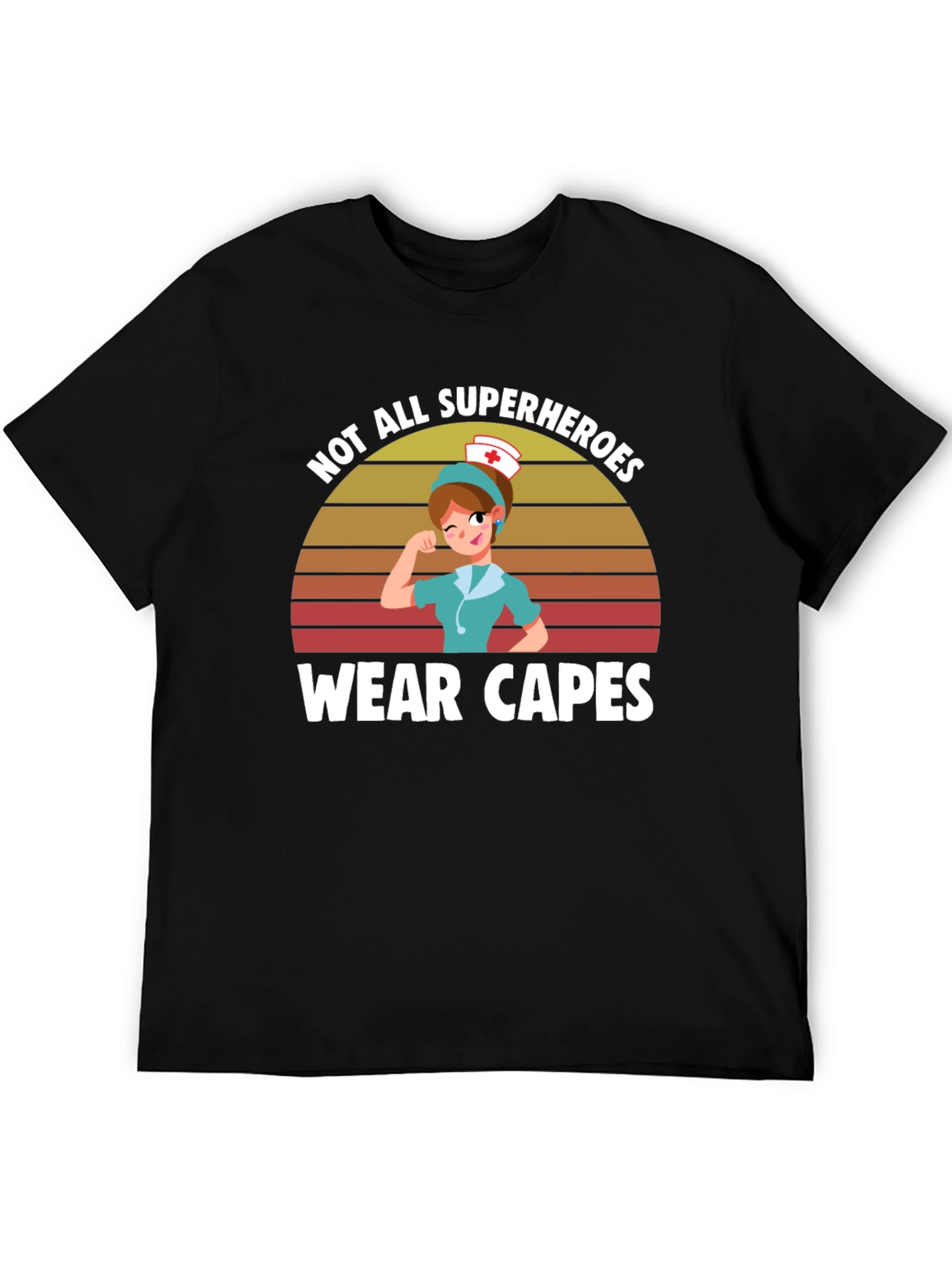 Black Nurse Superhero T-Shirt: Not All Heroes Wear Capes view 5