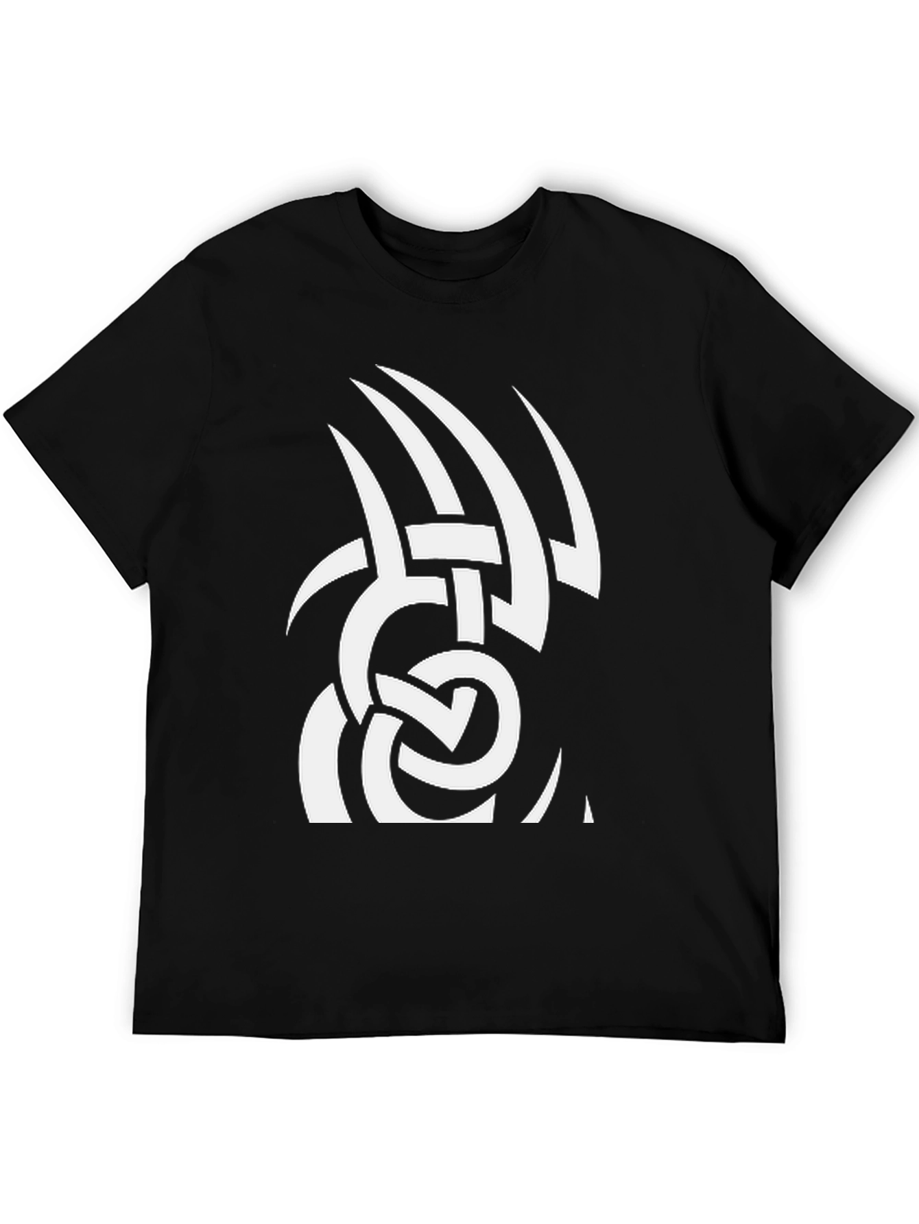 Black Tribal Tattoo Graphic Black Tee view 5
