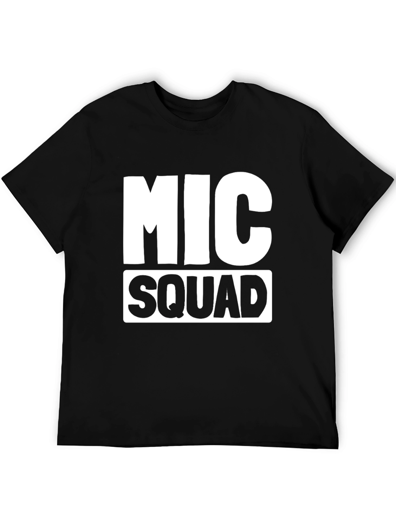 Black MIC Squad Graphic Tee - Bold Statement T-Shirt view 5