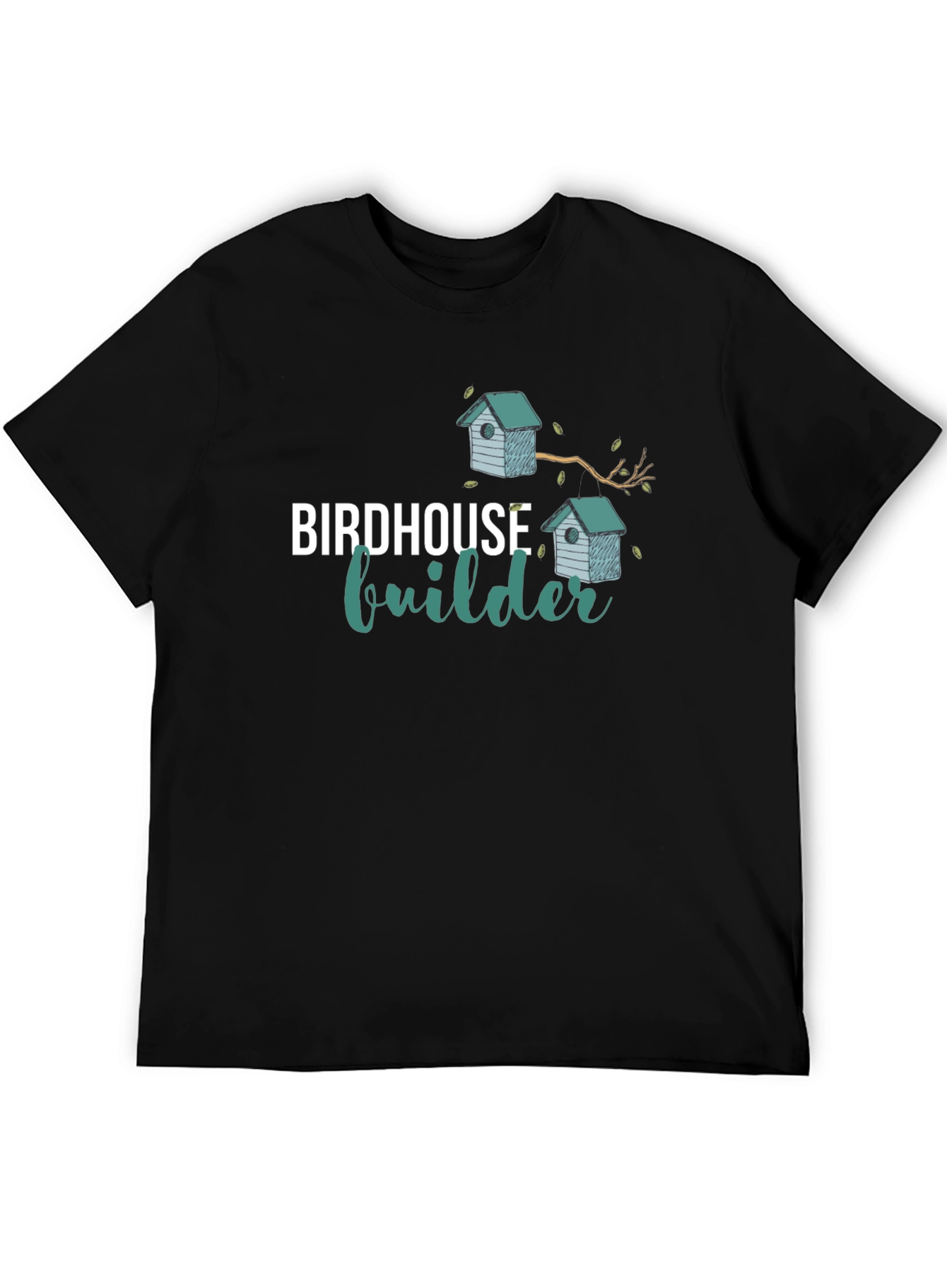 Black Birdhouse Builder Black T-Shirt view 5