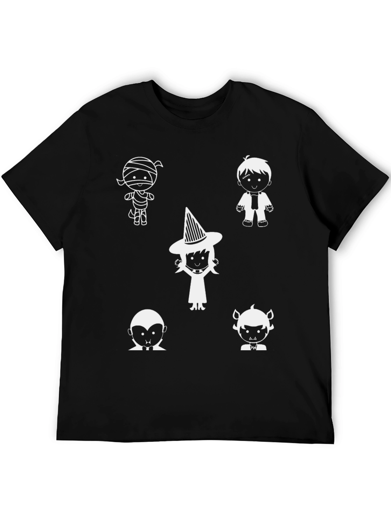 Black Halloween Character T-Shirt view 5