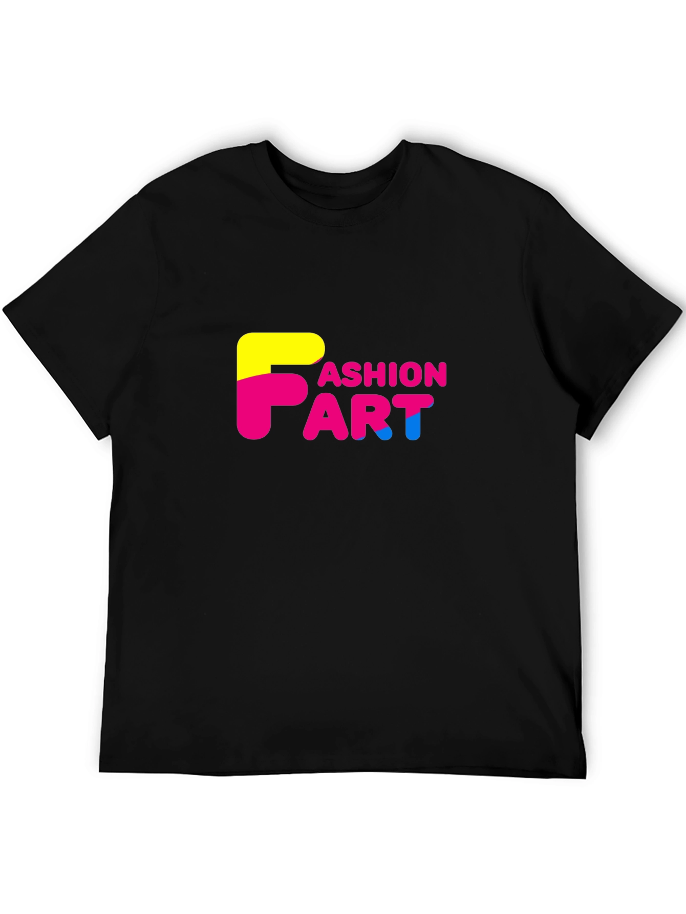 Black Fashion Art Graphic Black T-Shirt view 5