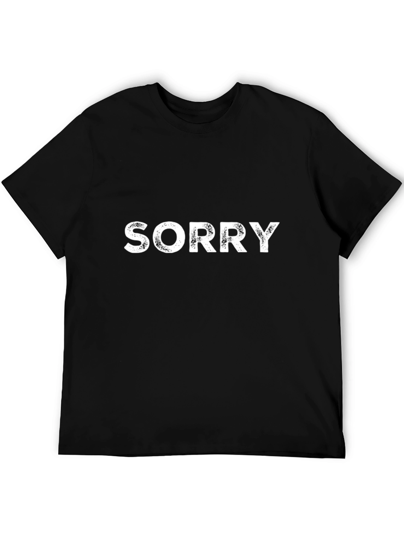 Black Sorry T-Shirt - Casual Graphic Tee view 5