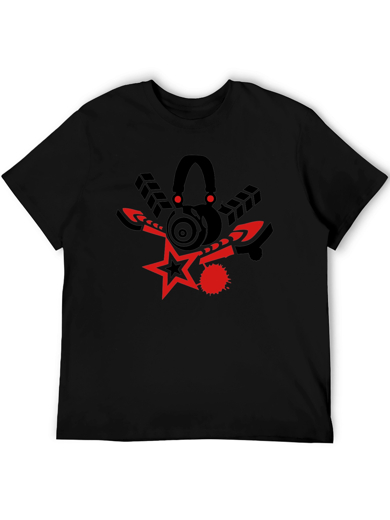 Black Red Star Graphic Tee view 5