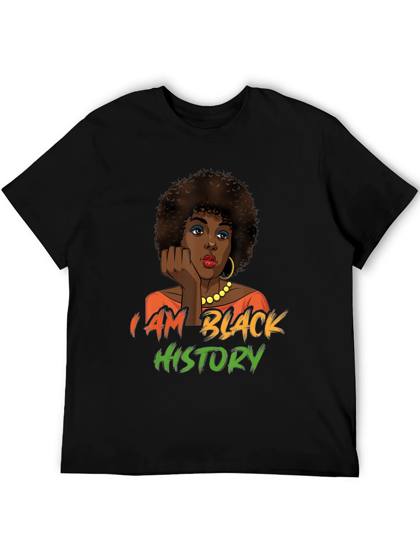 Black Black History T-Shirt - Afro Woman Design view 5