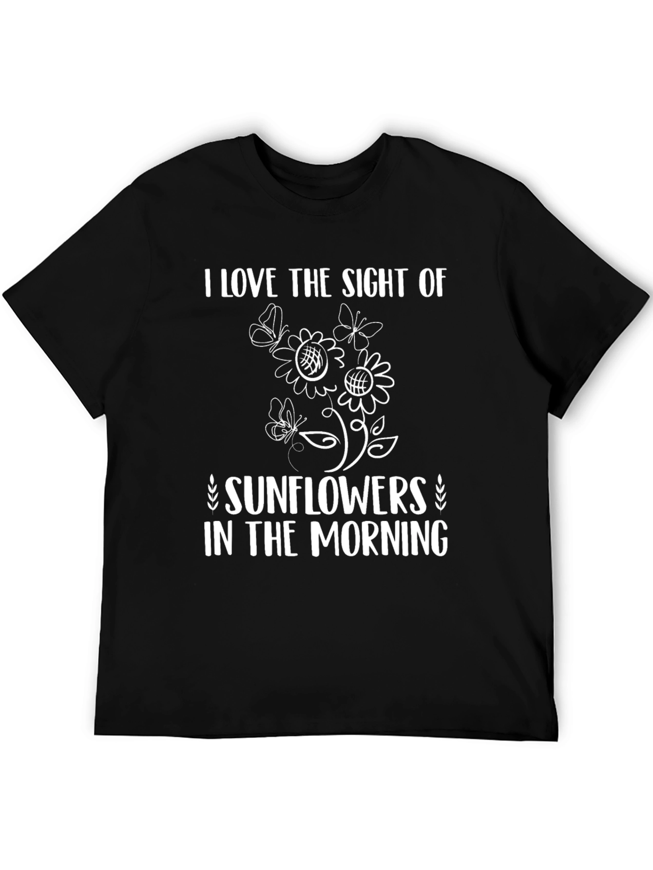 Black Sunflower Morning Graphic Tee - Black view 5