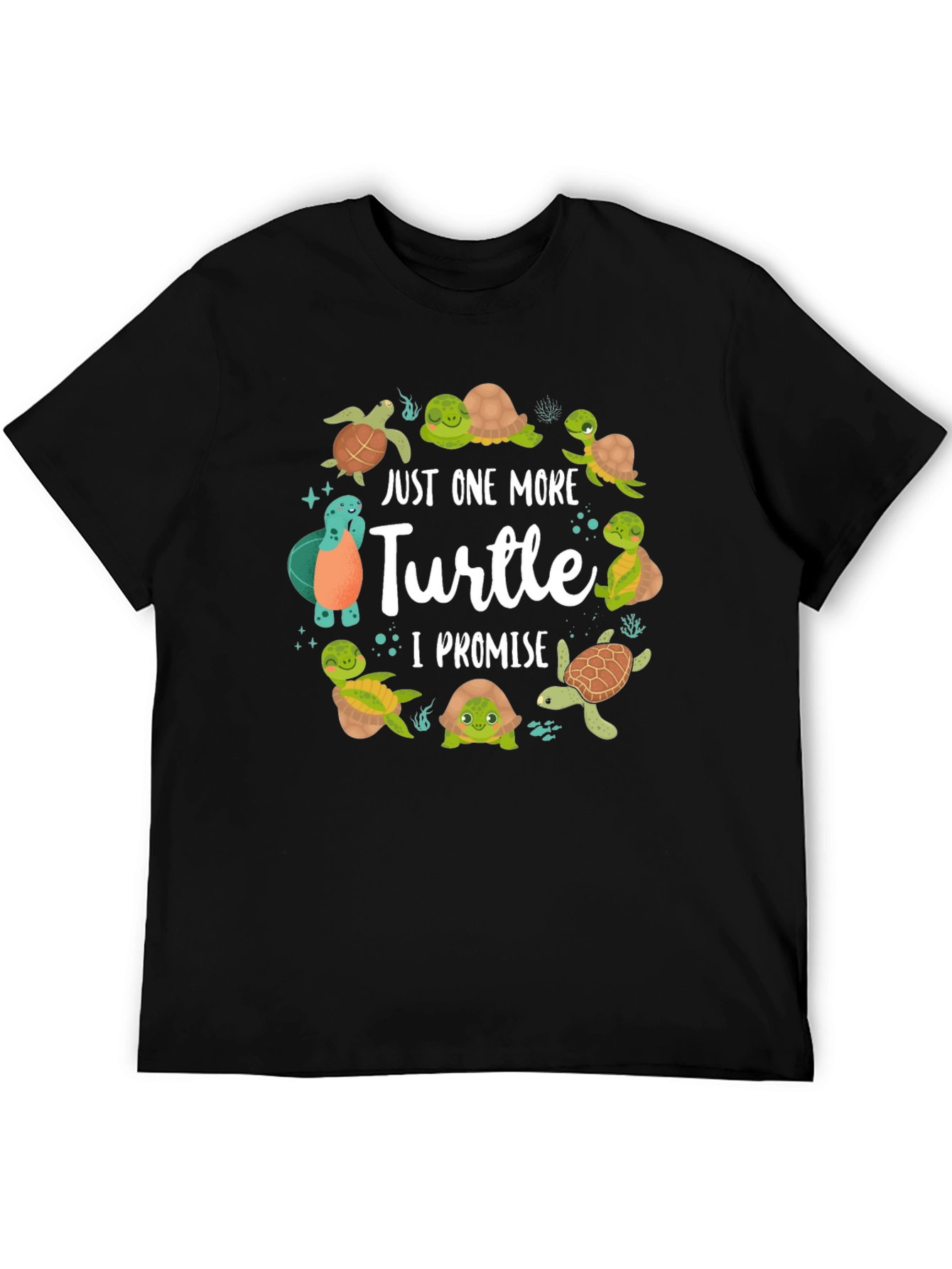 Black Just One More Turtle T-Shirt view 5