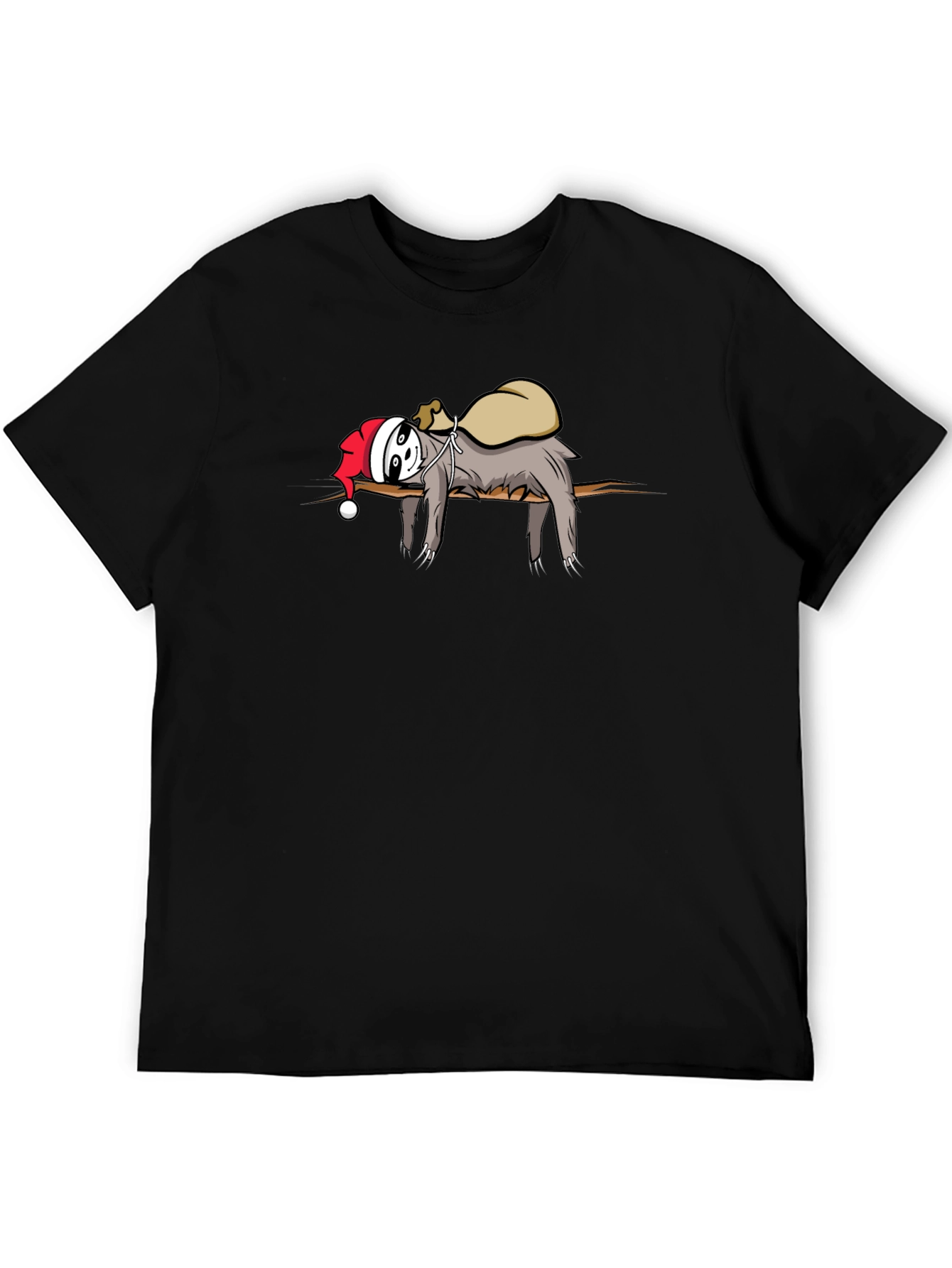 Lazy Sloth Santa Graphic Tee - Holiday Cheer! - 5
