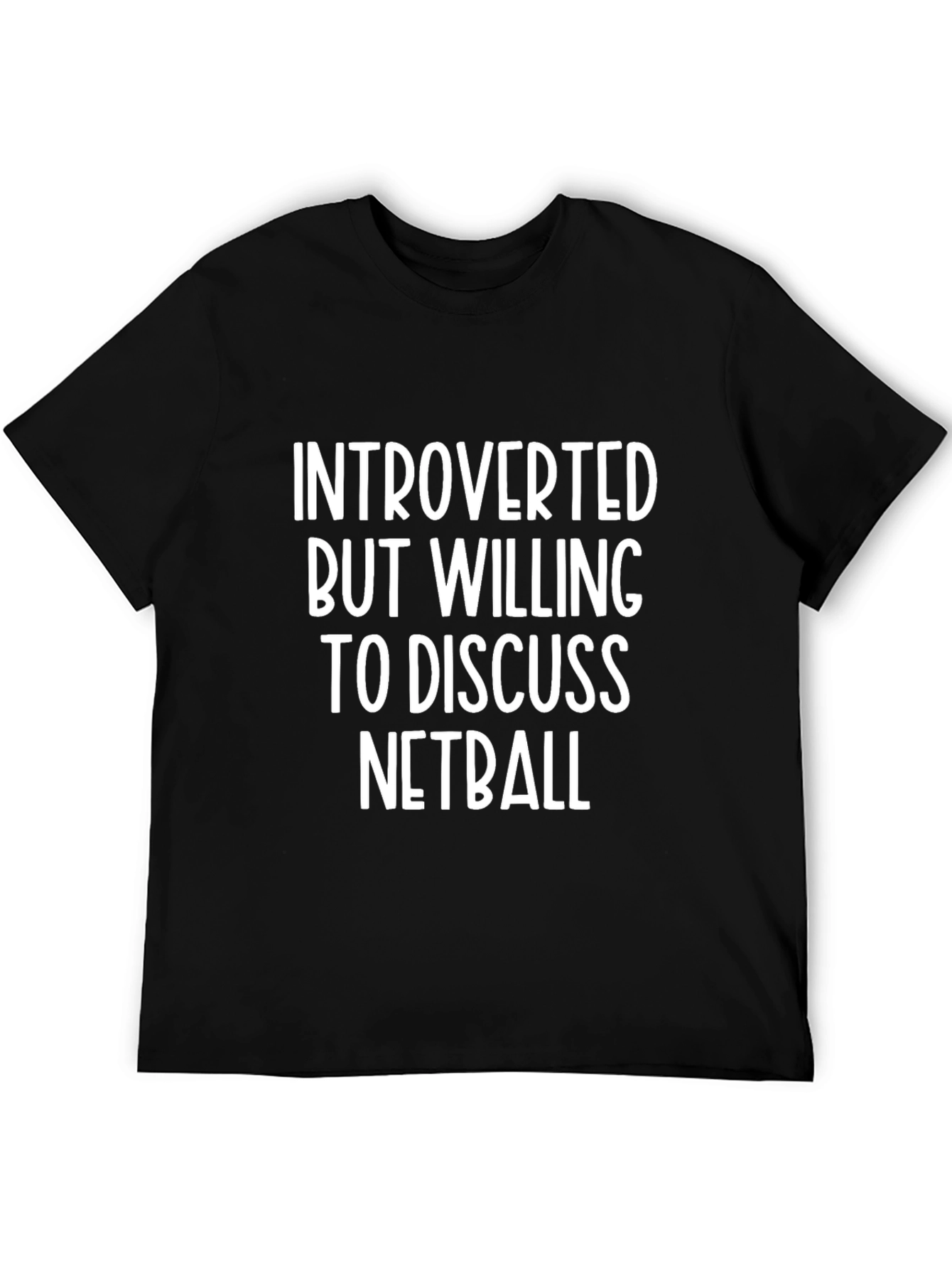 Black Introverted Netball T-Shirt view 5