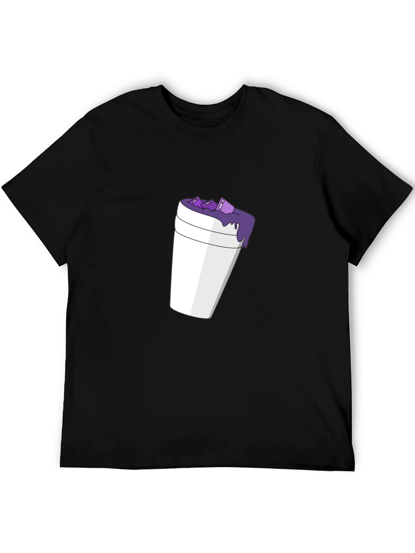 Black Purple Drank T-Shirt - Casual Graphic Tee view 5