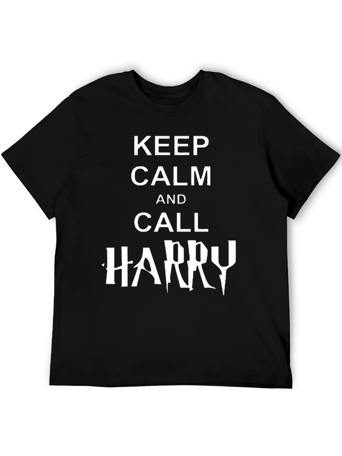 Black Keep Calm and Call Harry T-Shirt - Black view 5