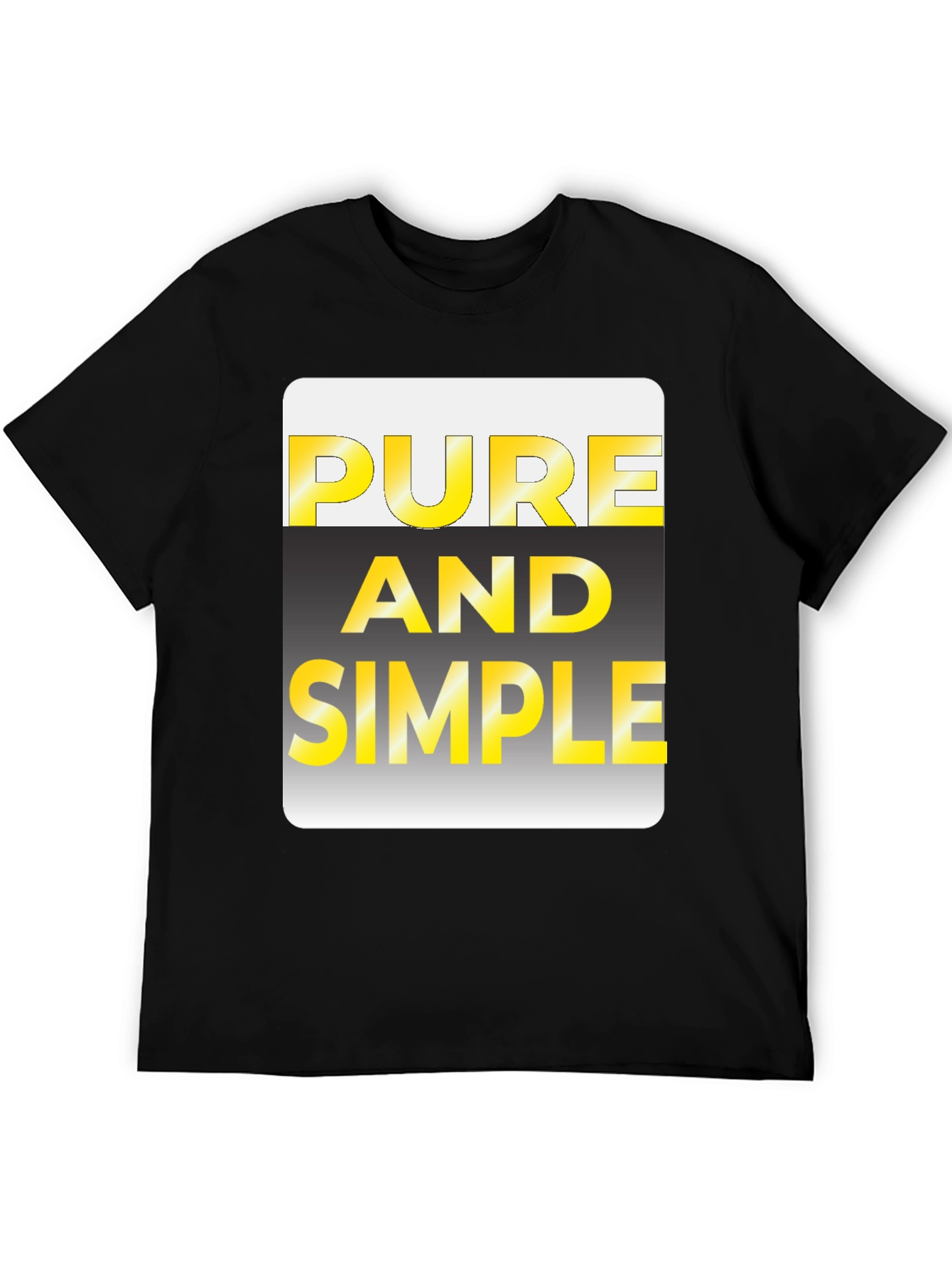 Black Pure and Simple Graphic Tee view 5