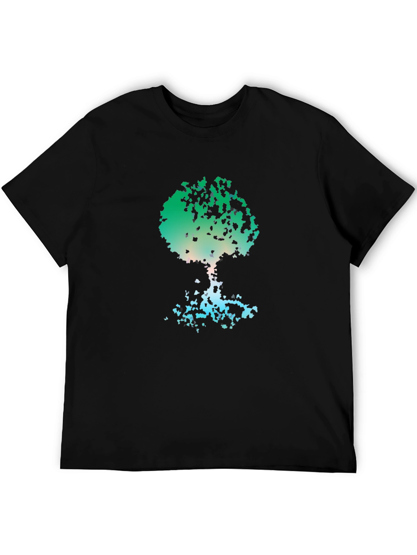 Black Abstract Tree Graphic Tee - Nature Inspired view 5