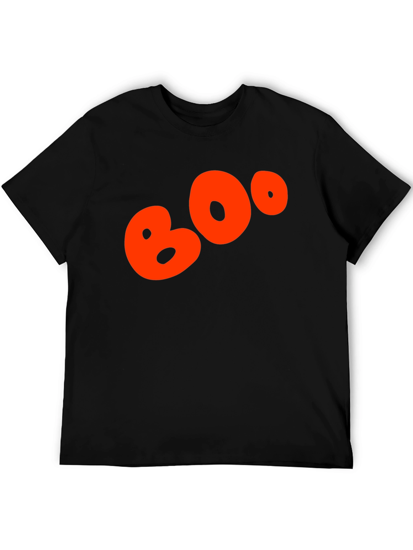 Black Boo Halloween Graphic Tee - Black Cotton Blend view 5