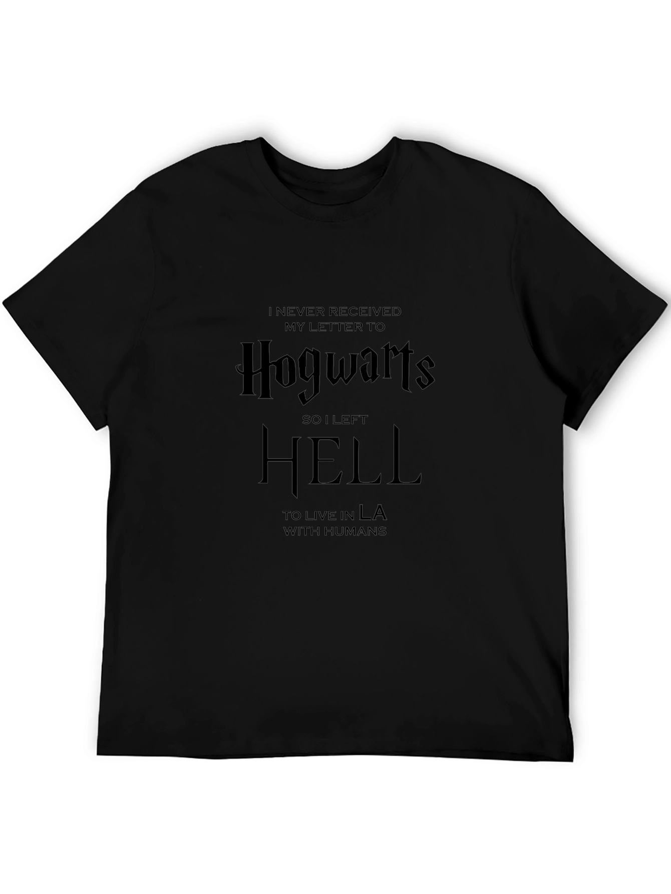 Black Hogwarts/Hell T-Shirt - Funny Graphic Tee view 5