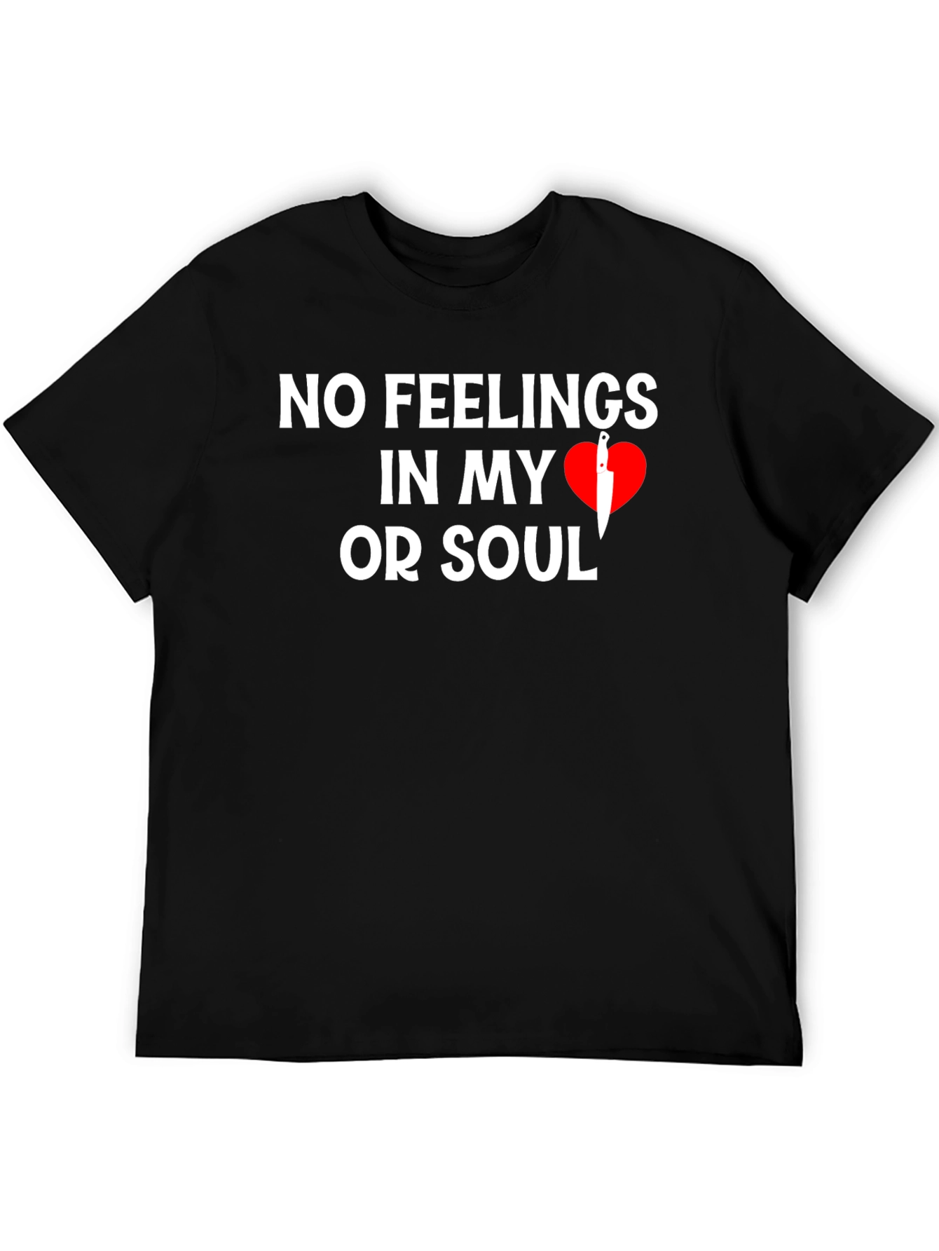Black No Feelings T-Shirt view 5
