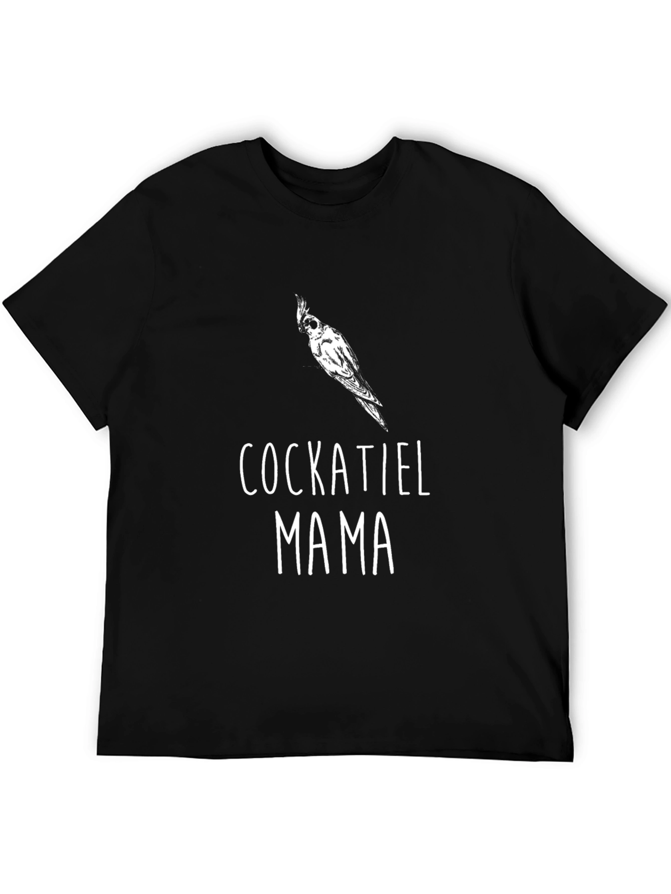Black Cockatiel Mama Black Graphic Tee view 5