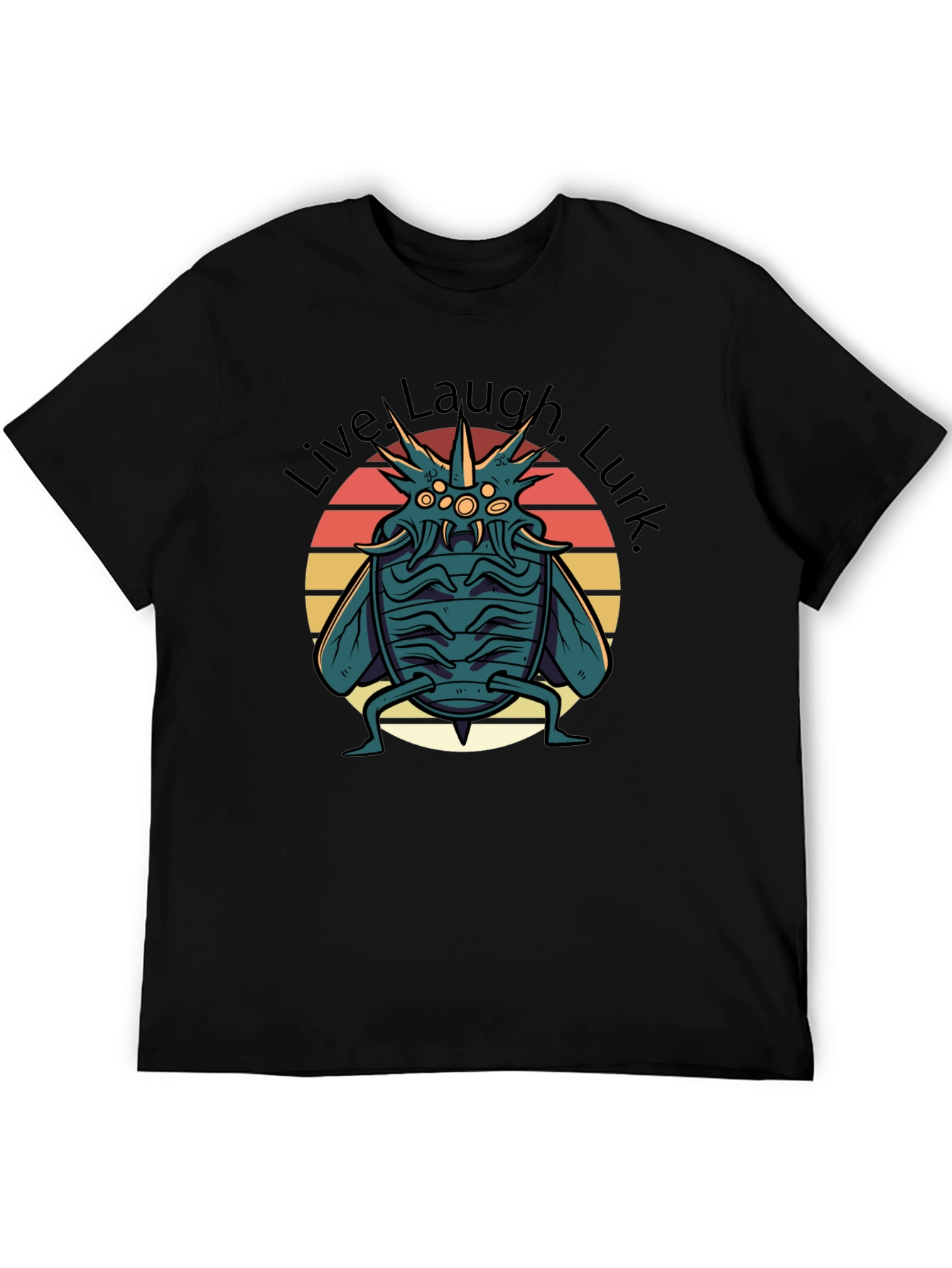 Black Live Laugh Lurk Graphic Tee - Black T-Shirt view 5