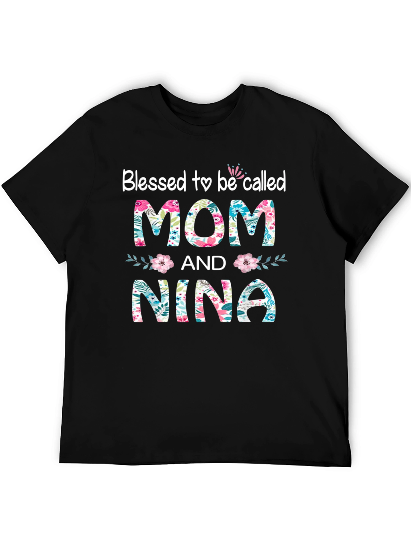 Blessed Mom & Nina Floral Graphic T-Shirt - 5