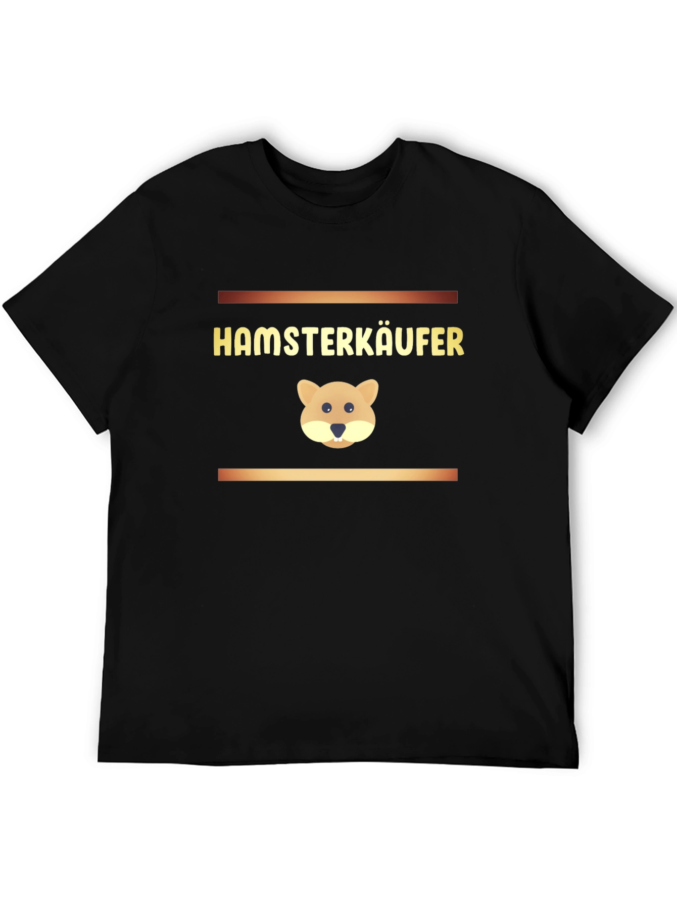 Black Hamsterkäufer Black T-Shirt with Hamster Design view 5