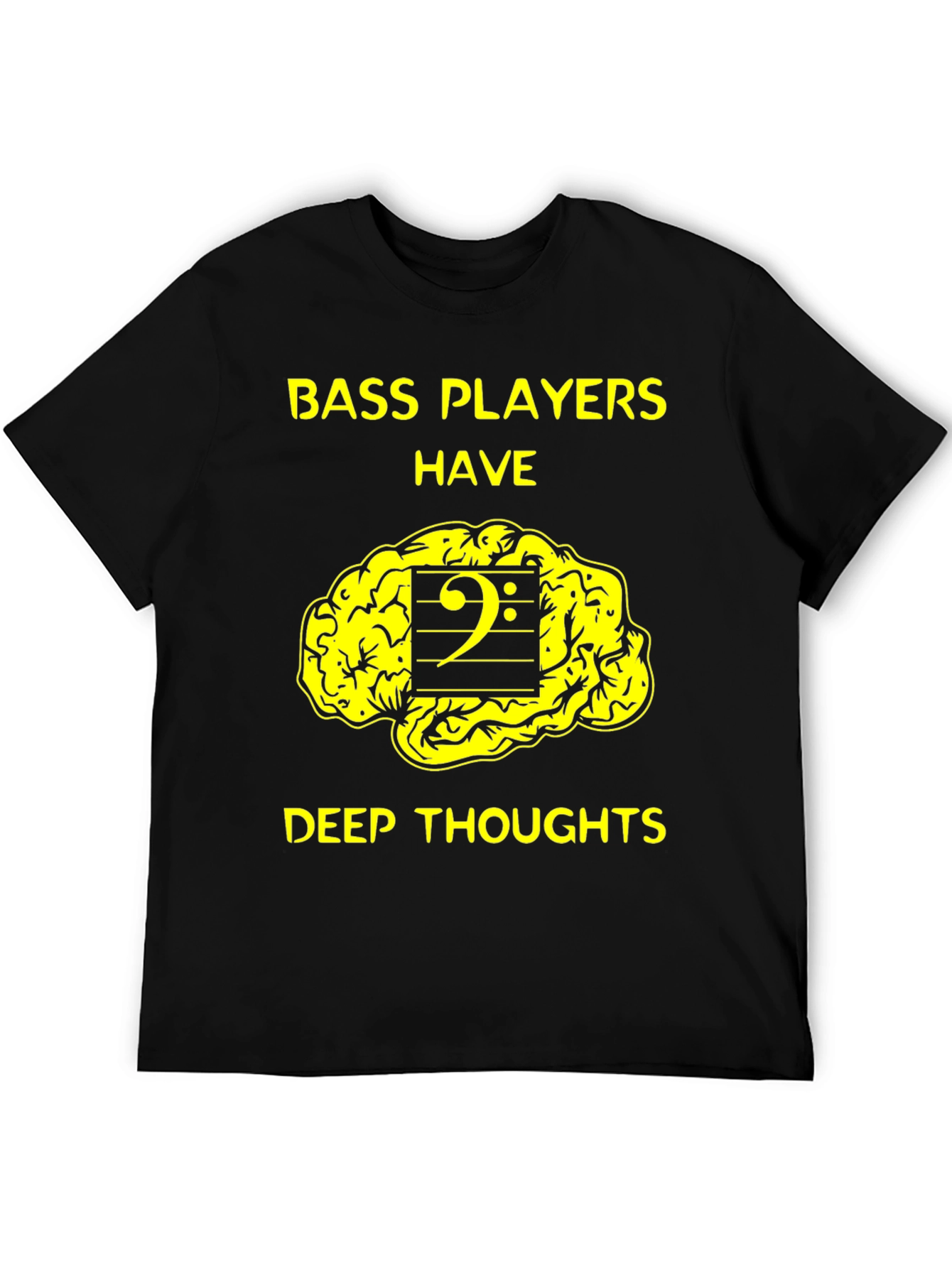 Black Bass Players Deep Thoughts T-Shirt Funny Music Tee view 5