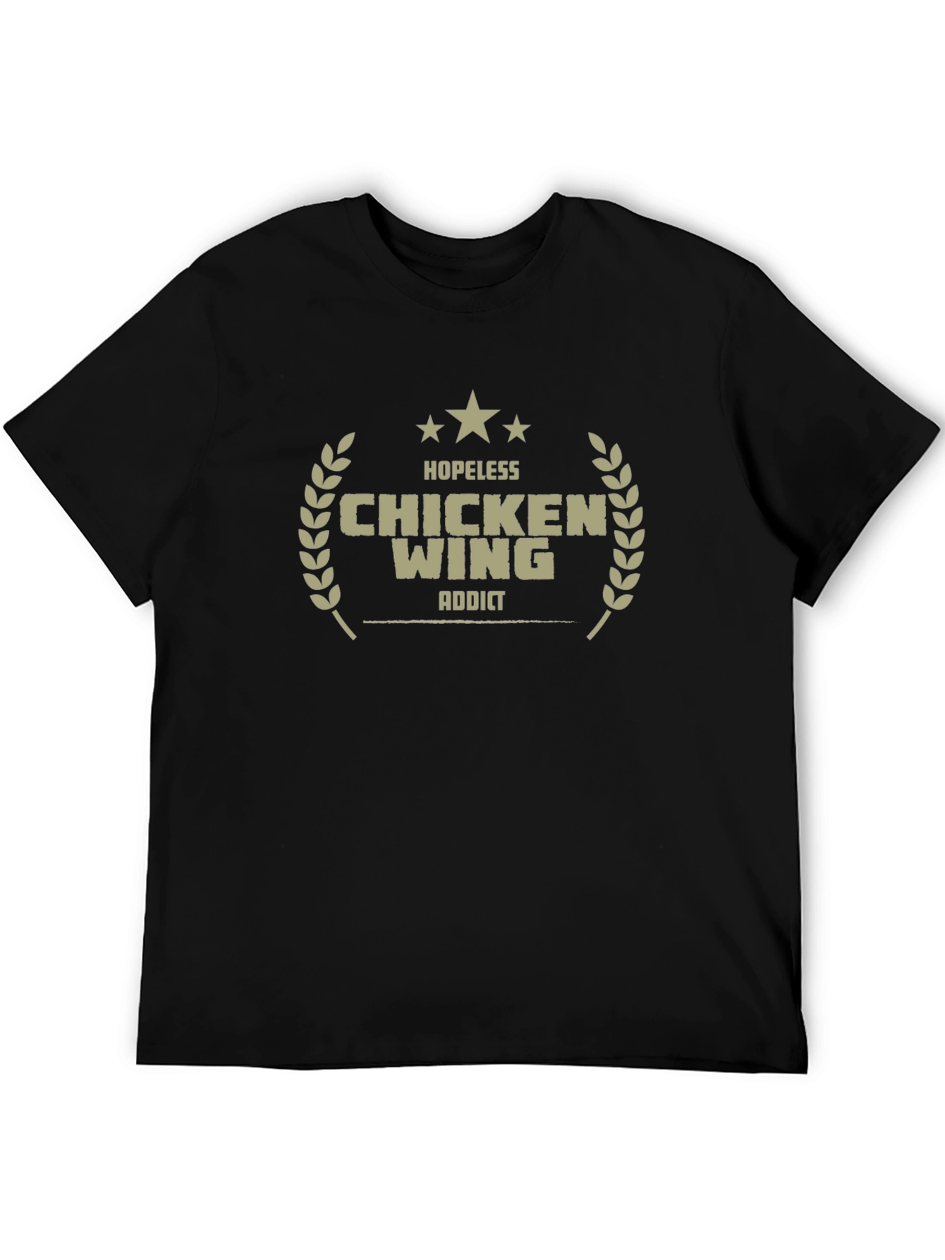 Black Hopeless Chicken Wing Addict Black T-Shirt view 5