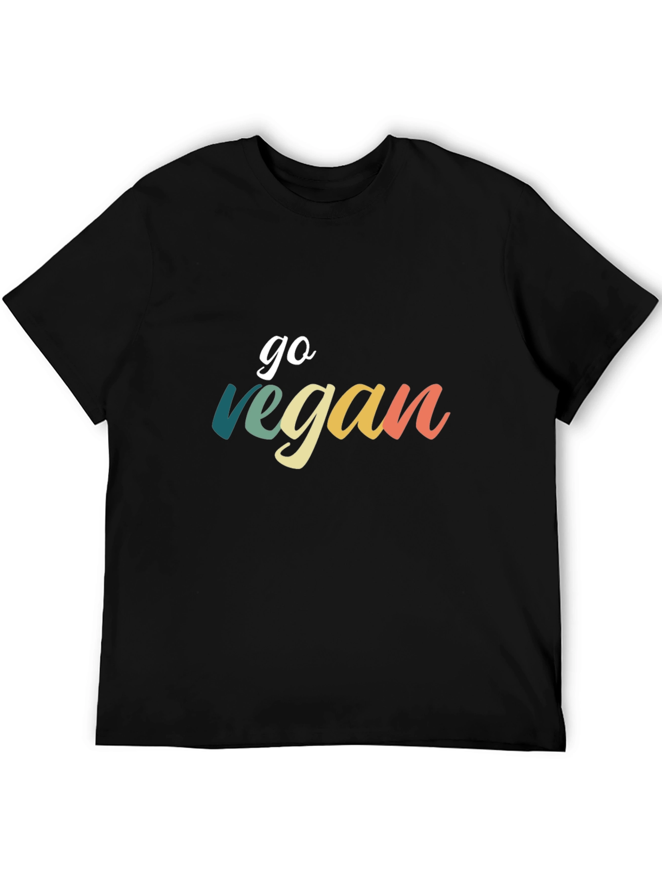 Black Go Vegan Tee - Stylish Graphic T-Shirt view 5