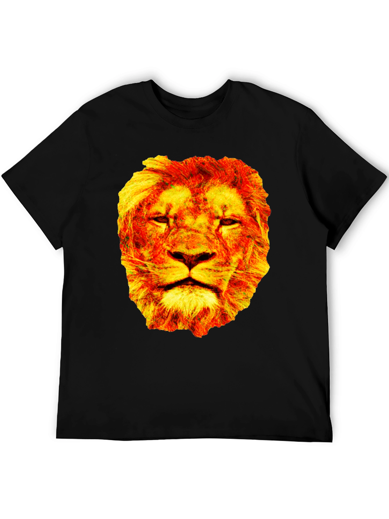 Black Lion Graphic Black T-Shirt view 5