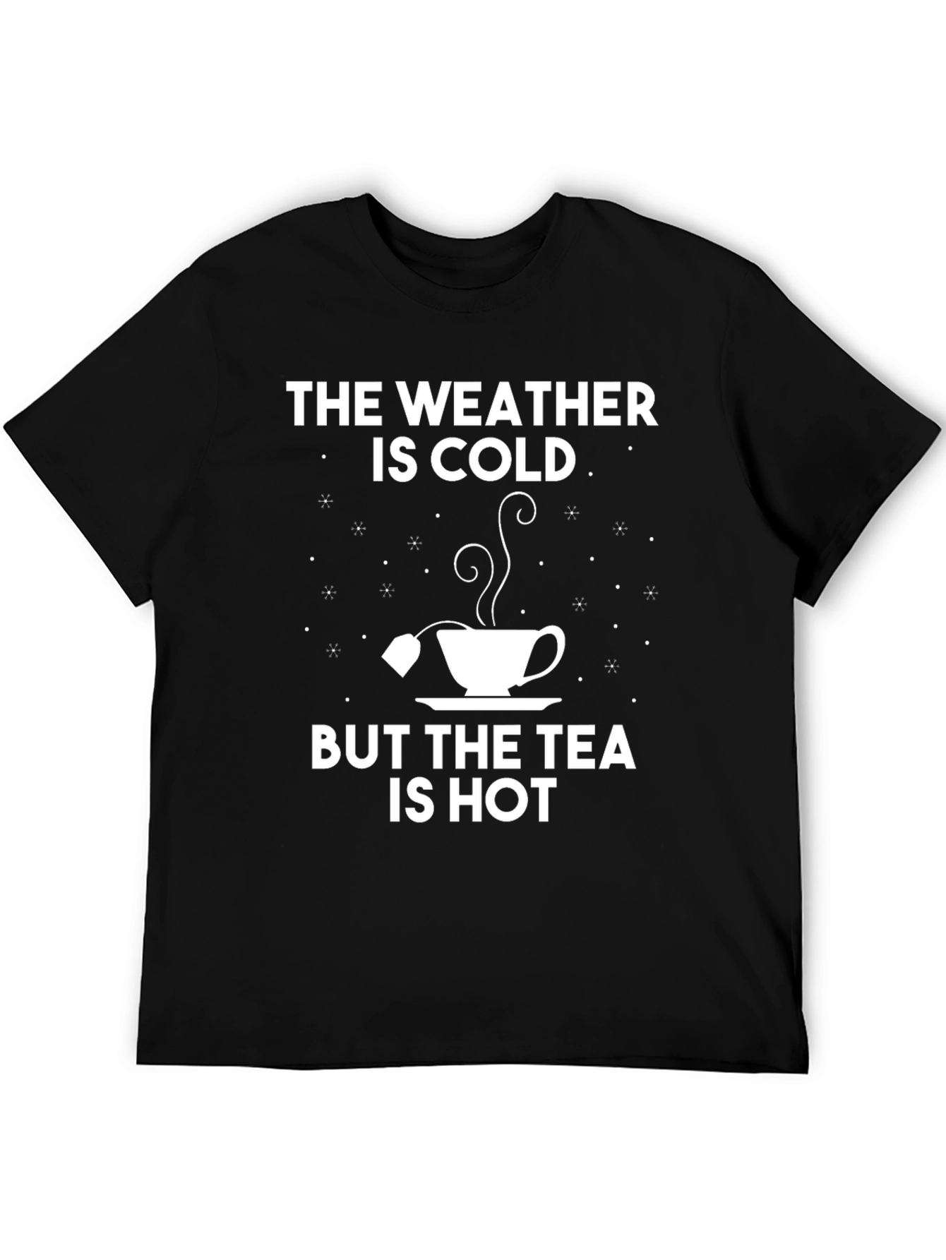 Black Cold Weather, Hot Tea Graphic T-Shirt view 5