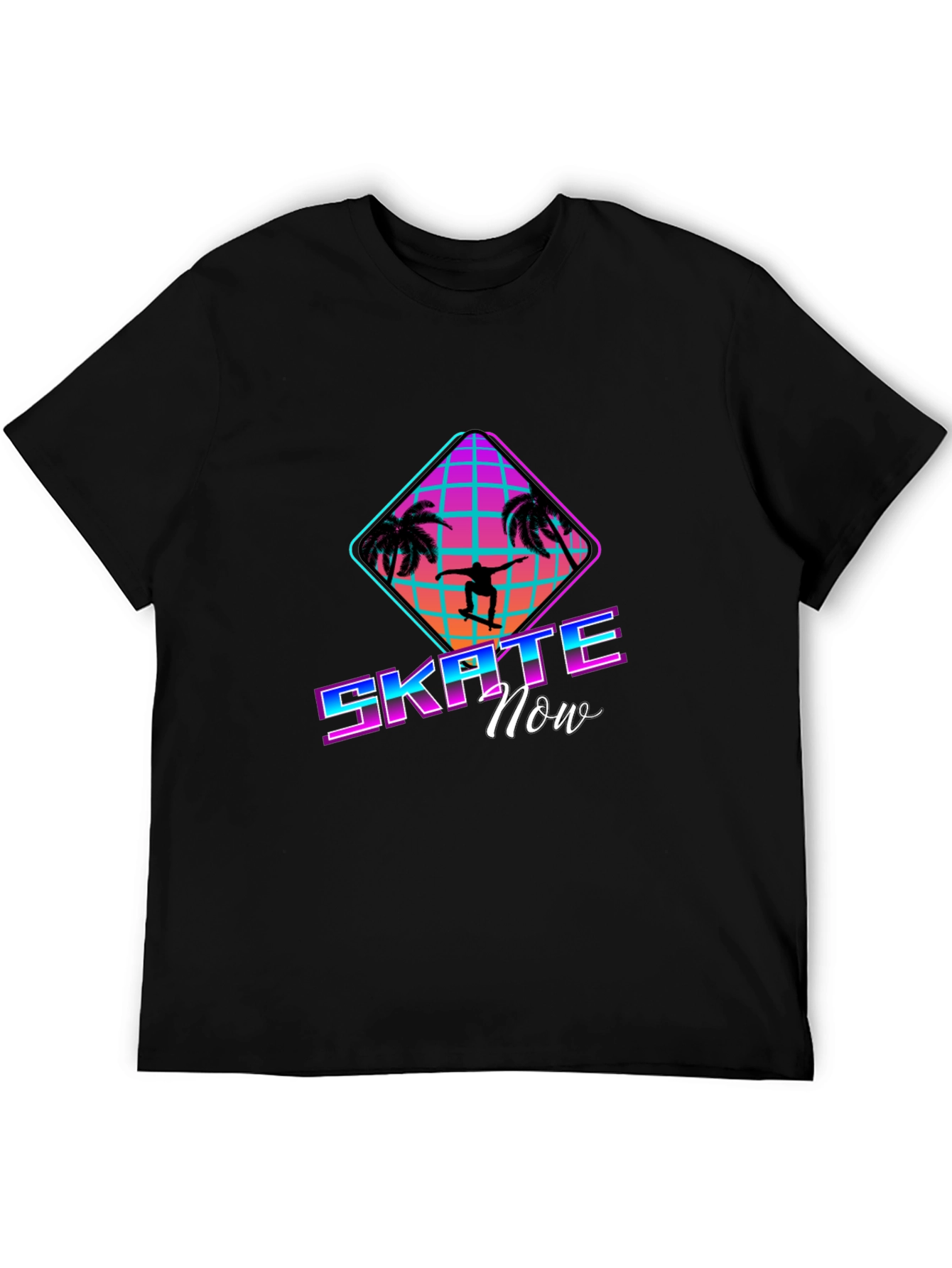 Black Retro Skate Now T-Shirt - Black view 5