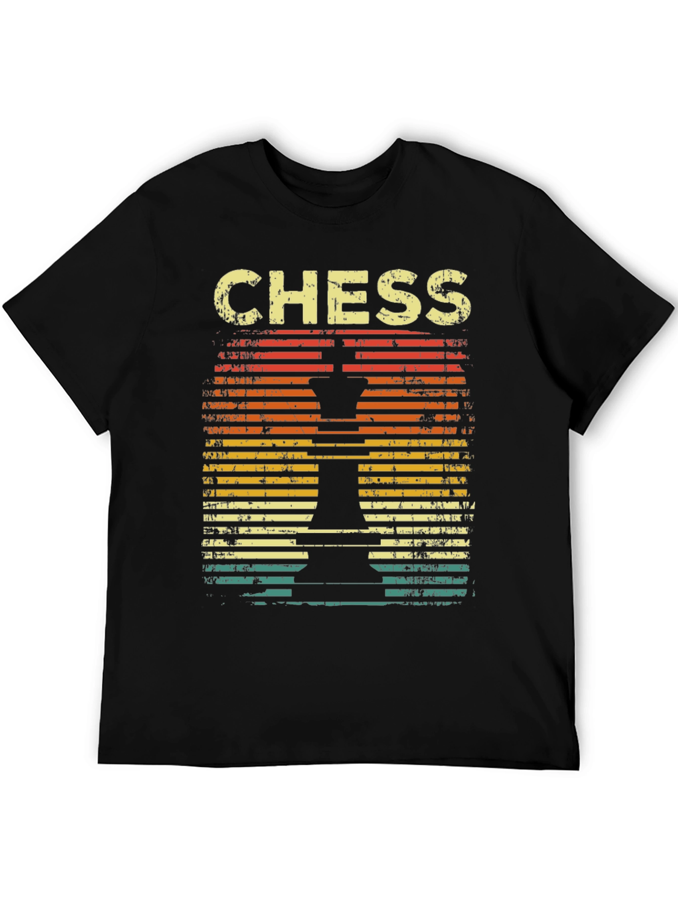 Black Vintage Chess T-Shirt - Retro Chess Piece Design view 5