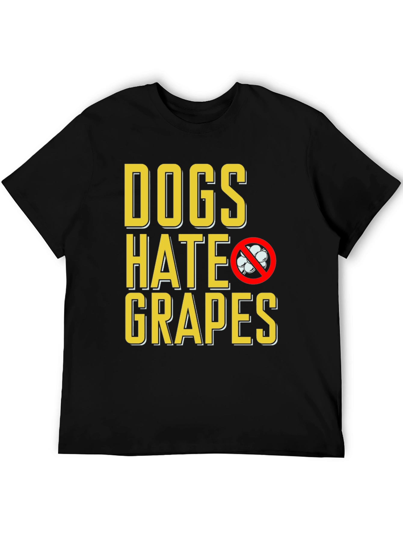 Black Dogs Hate Grapes T-Shirt - Funny Dog Lover Tee view 5