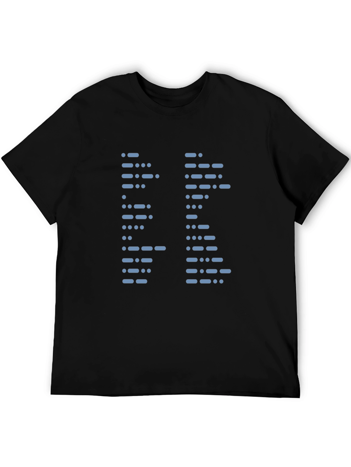 Black Morse Code Graphic T-Shirt view 5