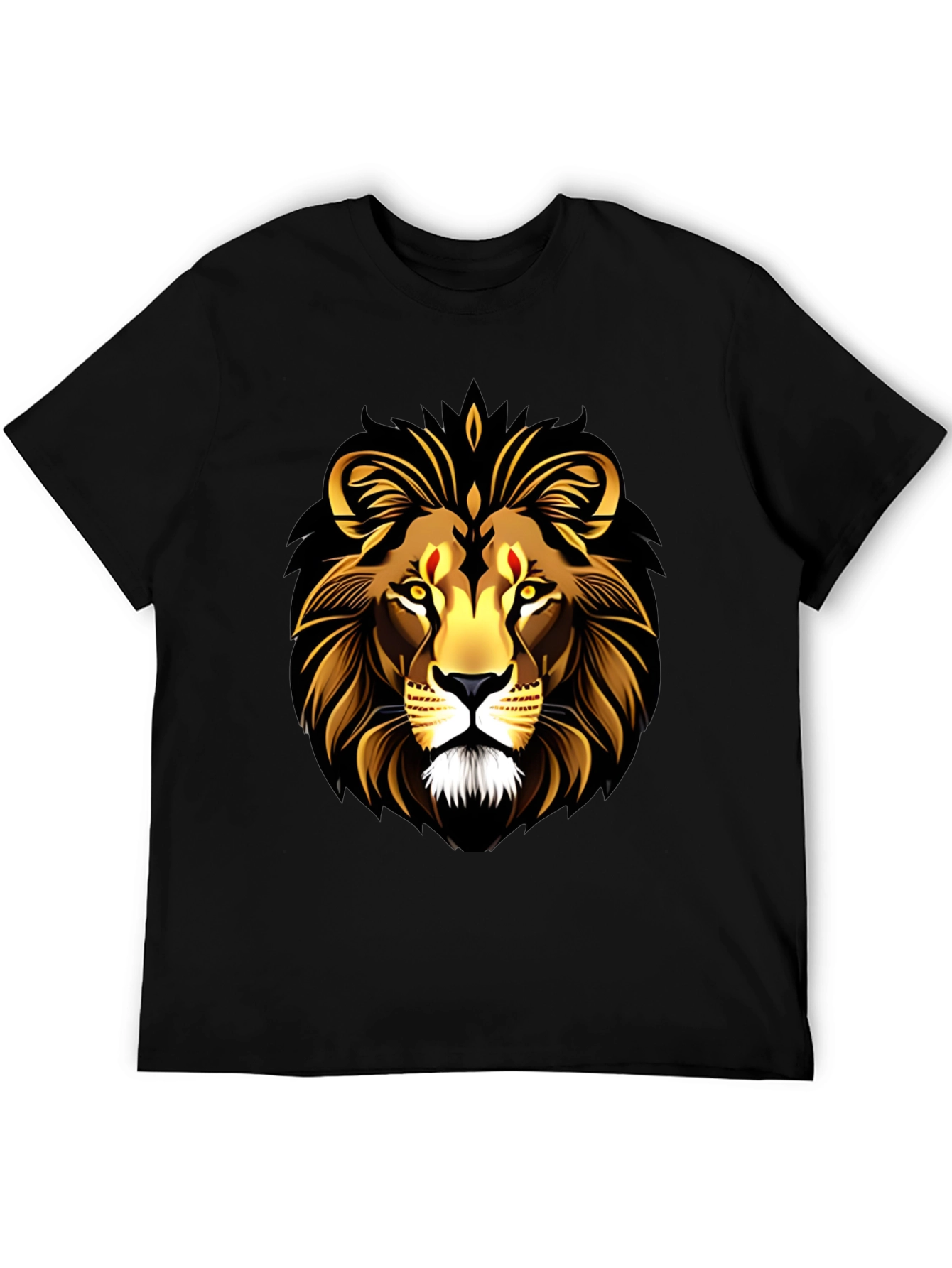 Black Lion Graphic Black T-Shirt view 5