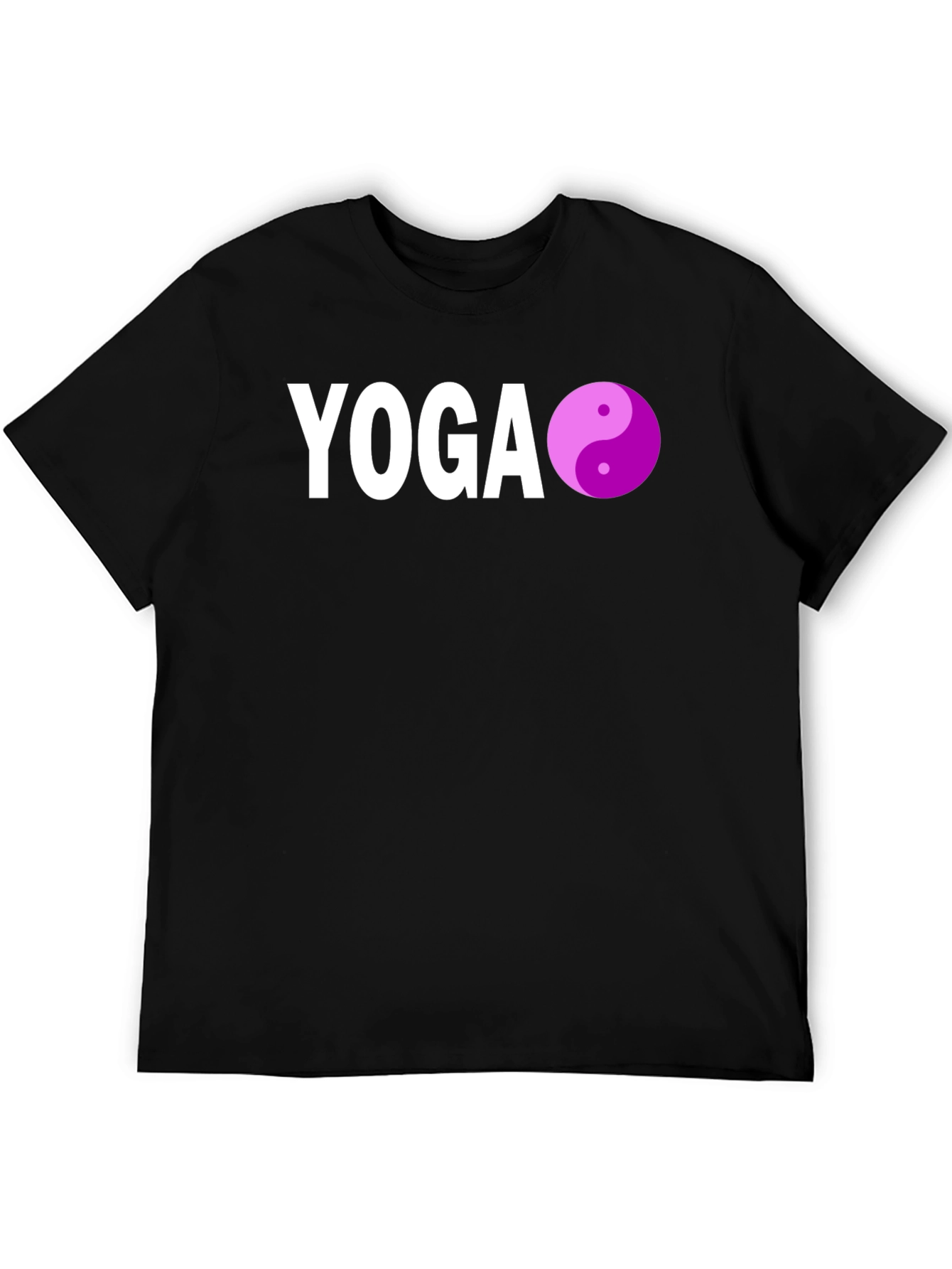Black Yoga Yin Yang Graphic Tee - Black view 5