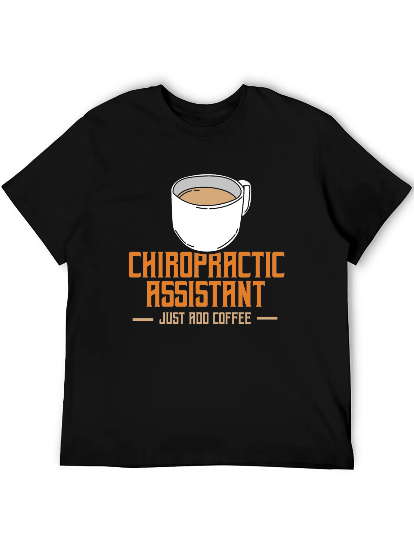 Black Chiropractic Assistant Coffee T-Shirt view 5