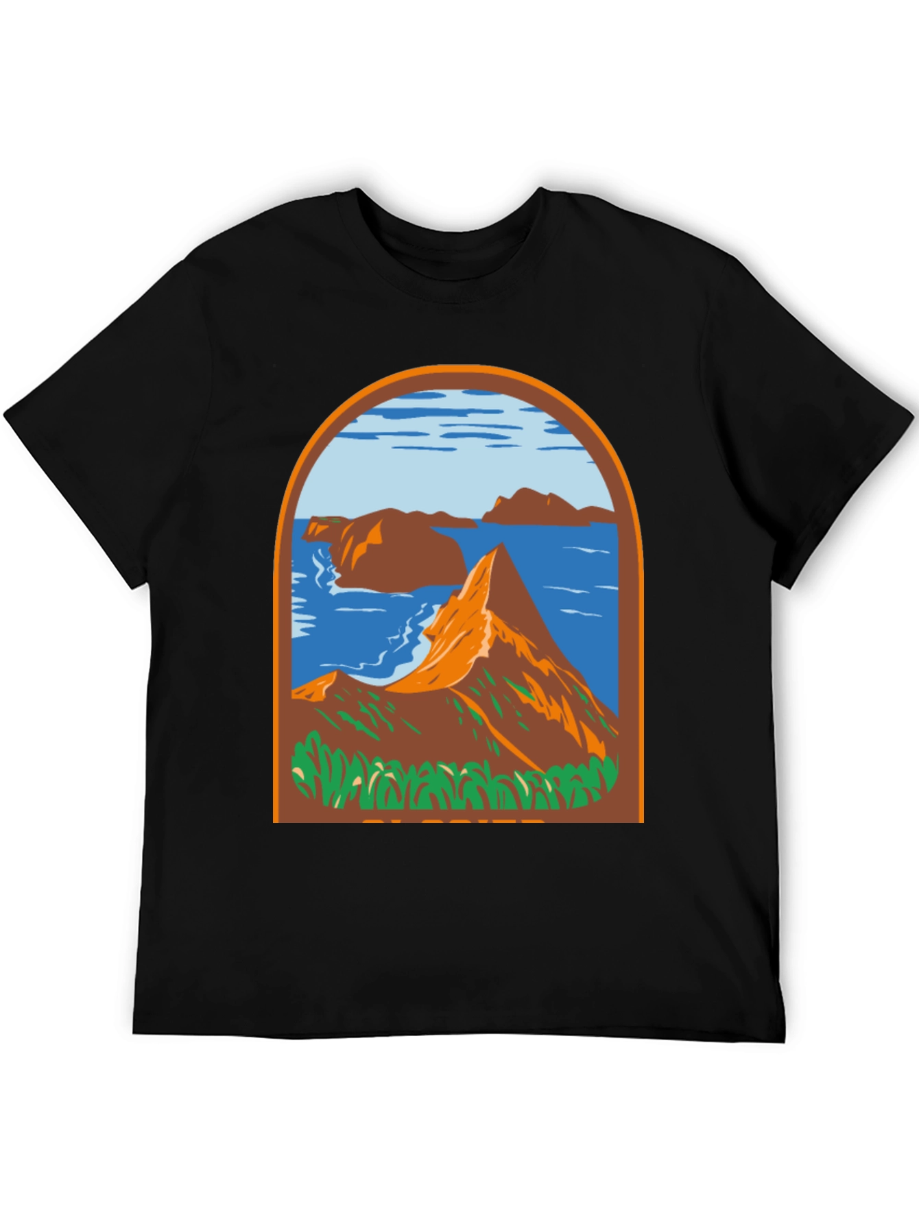 Black Mountain View Graphic Tee - Black view 5