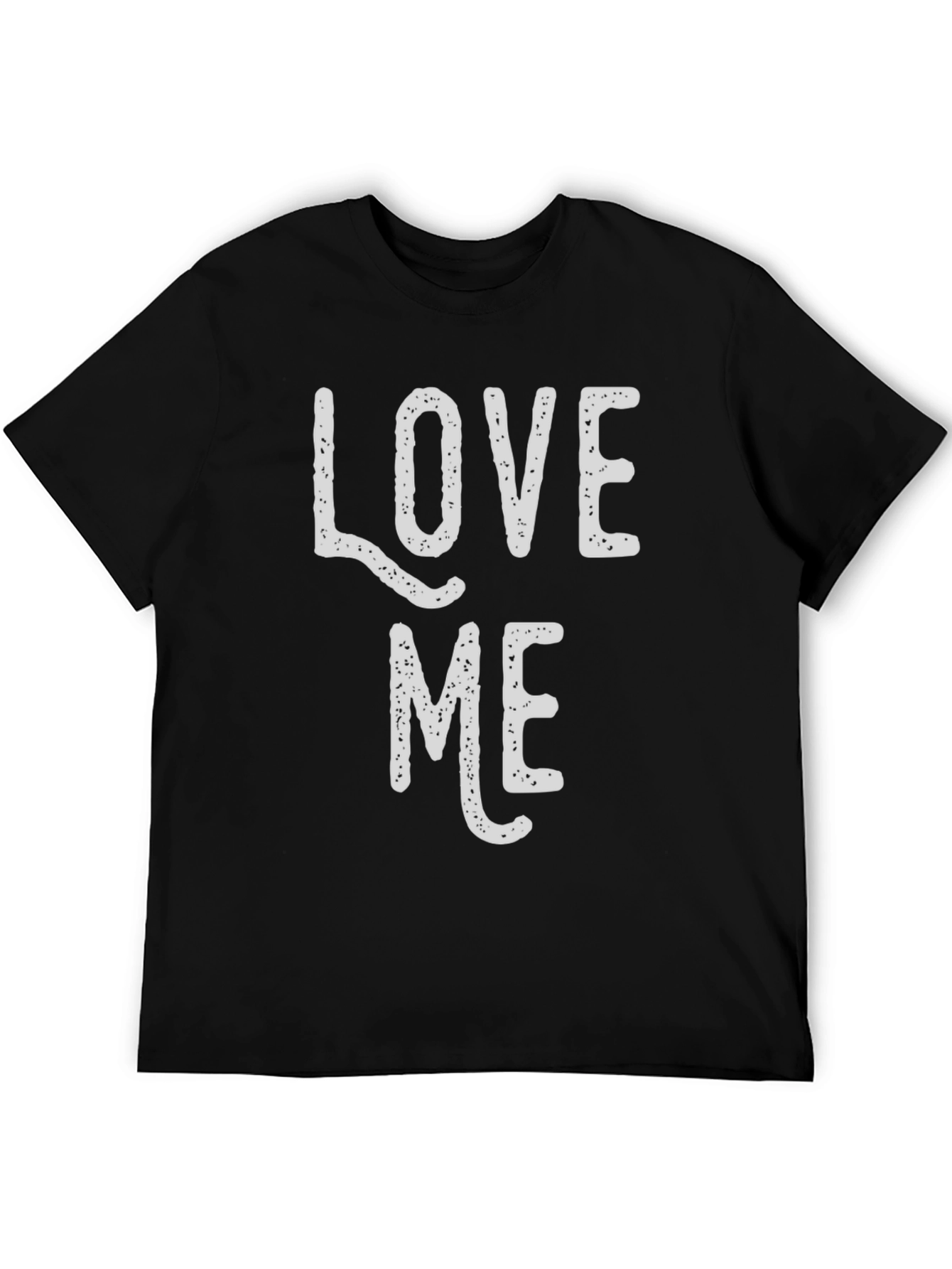 Black Love Me Graphic Tee - Casual Cotton T-Shirt view 5