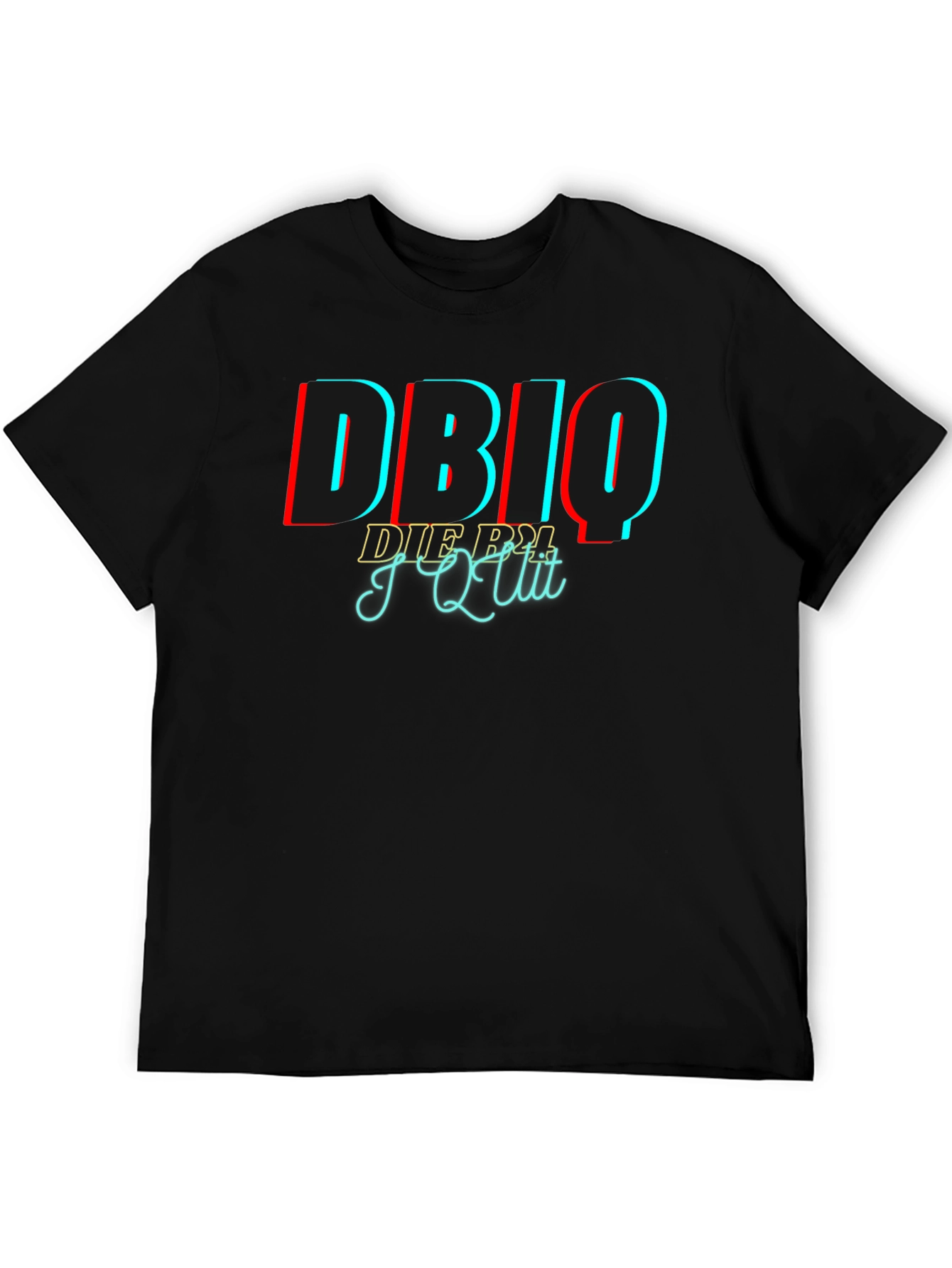 Black DBIQ I Quit Black Graphic T-Shirt view 5