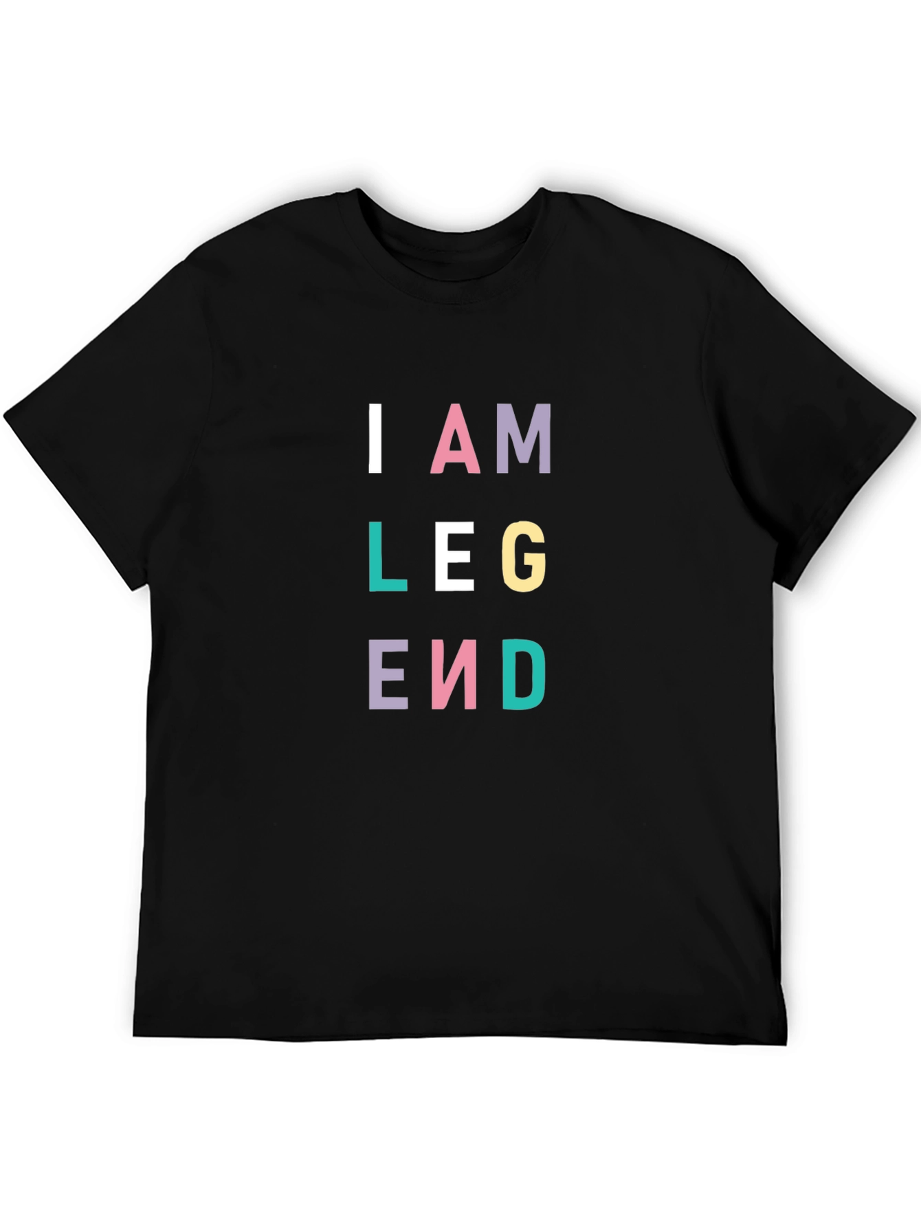Black I Am Legend Graphic Tee - Stylish & Trendy view 5