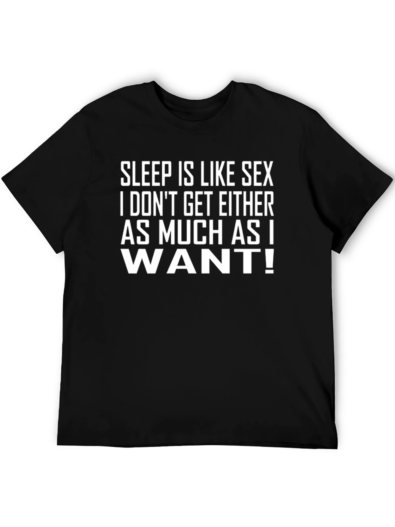 Black Funny Sleep and Sex Graphic Novelty T-Shirt view 5