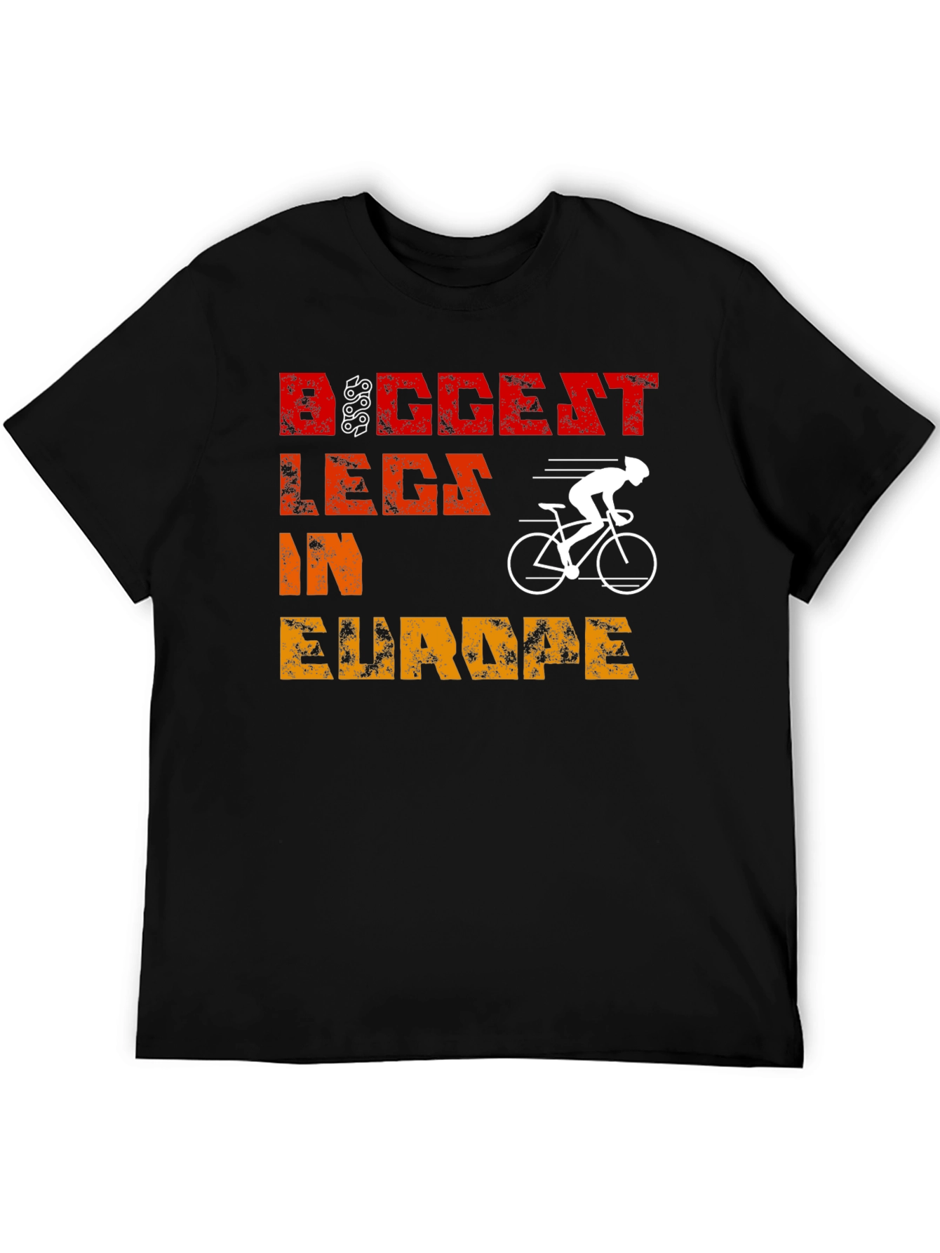 Black Biggest Legs In Europe Cycling T-Shirt view 5